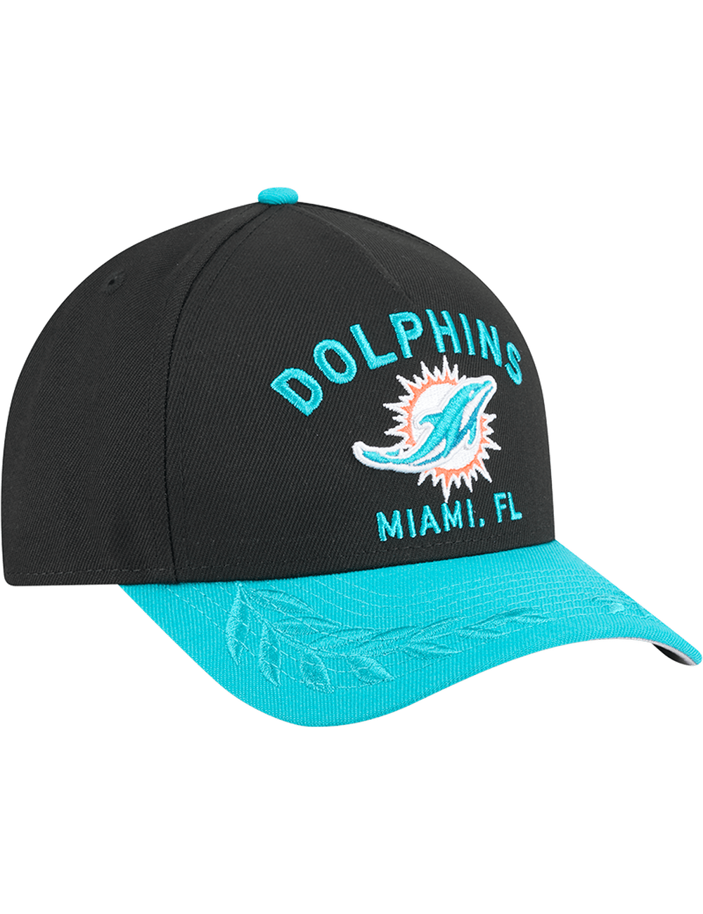 New Era Caps Miami Dolphins New Era NFL 25 Draft 9FORTY M-Crown Snapback Hat - Black