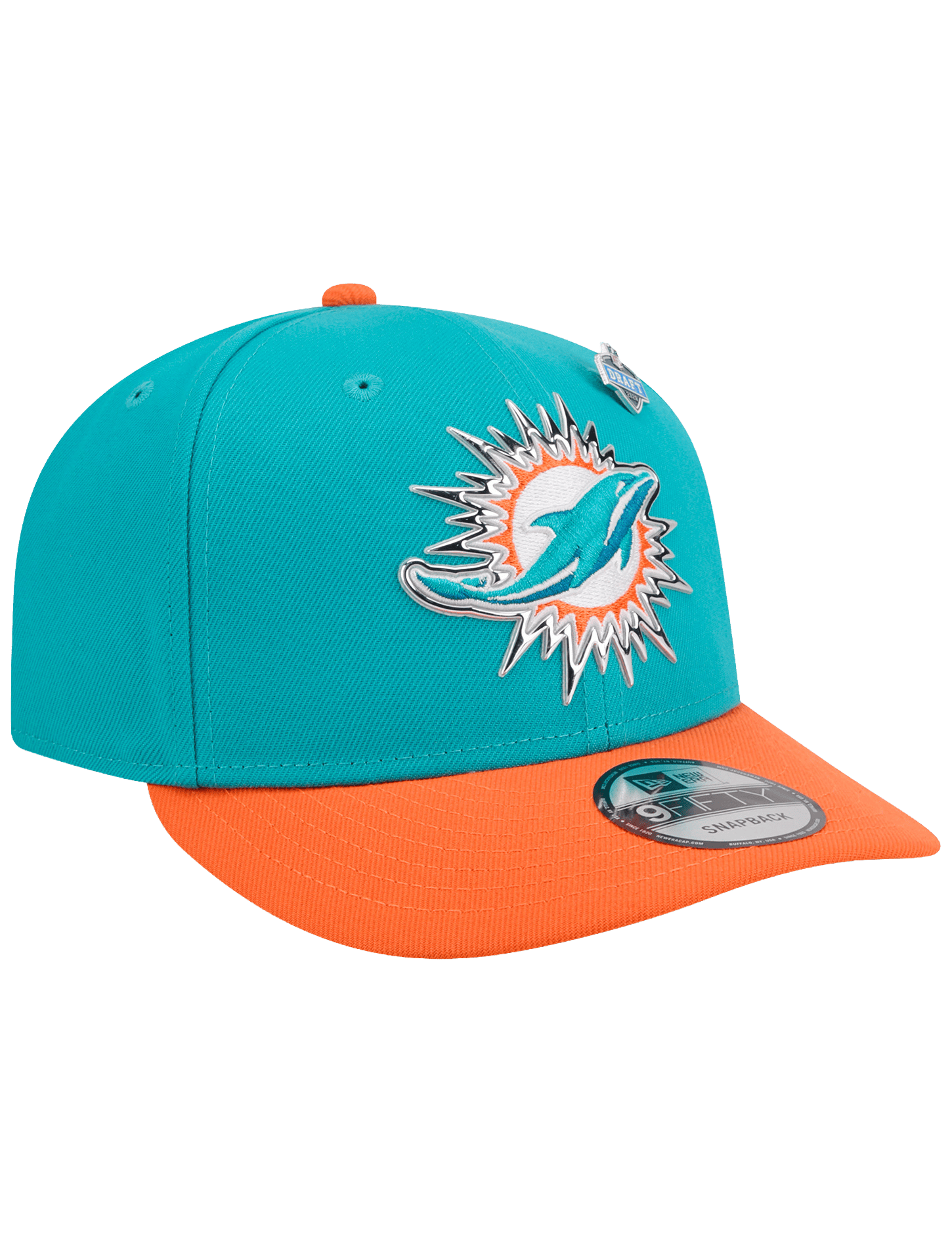 New Era Caps OSFM Miami Dolphins New Era NFL Draft 26 9FIFTY Pre-Curved Snapback Hat