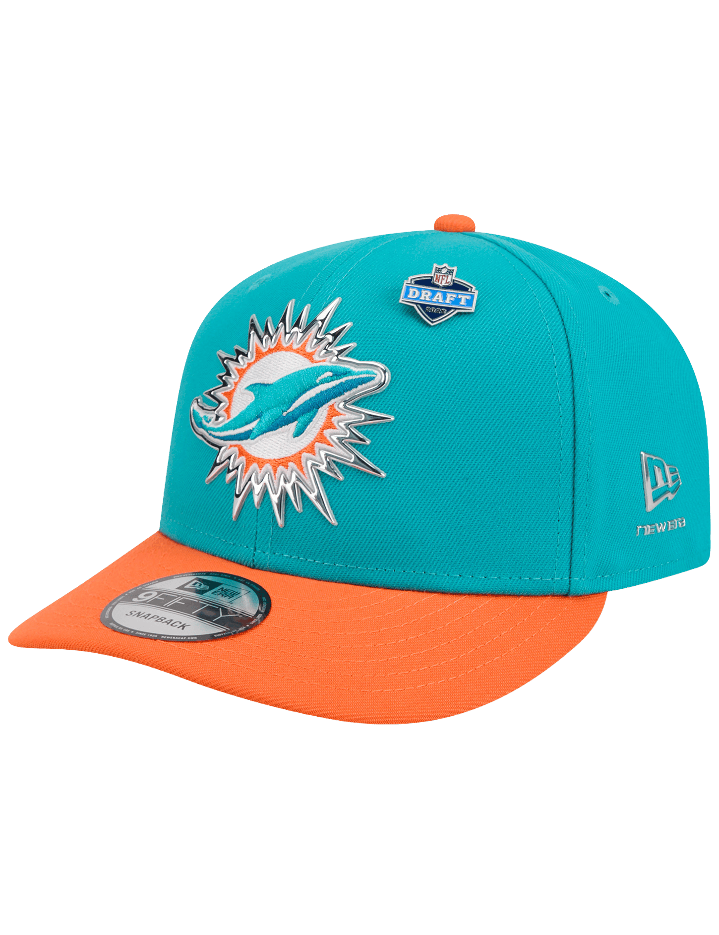 New Era Caps OSFM Miami Dolphins New Era NFL Draft 26 9FIFTY Pre-Curved Snapback Hat
