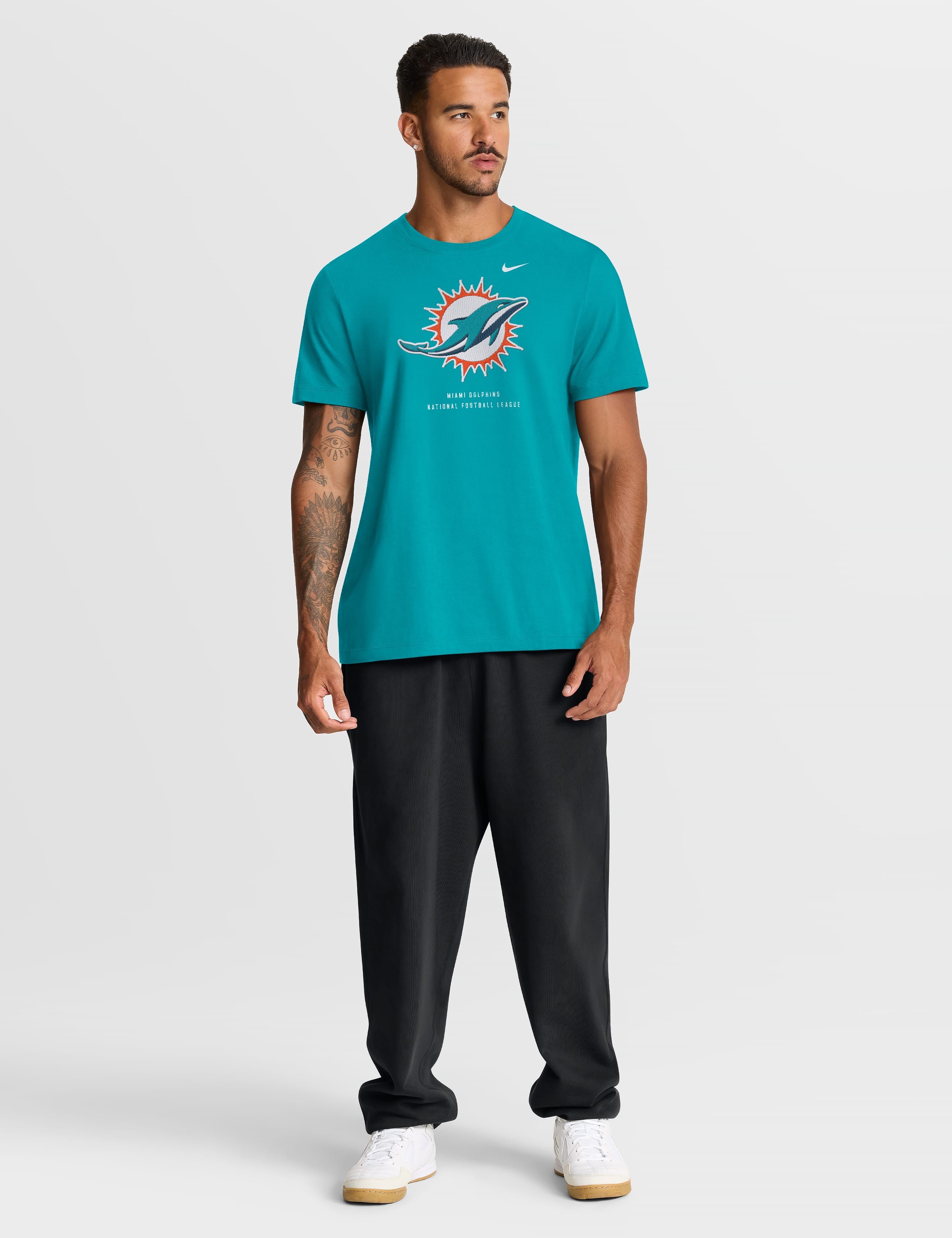 Nike T-Shirts Miami Dolphins Nike NFL Property Of Cotton T-Shirt - Aqua