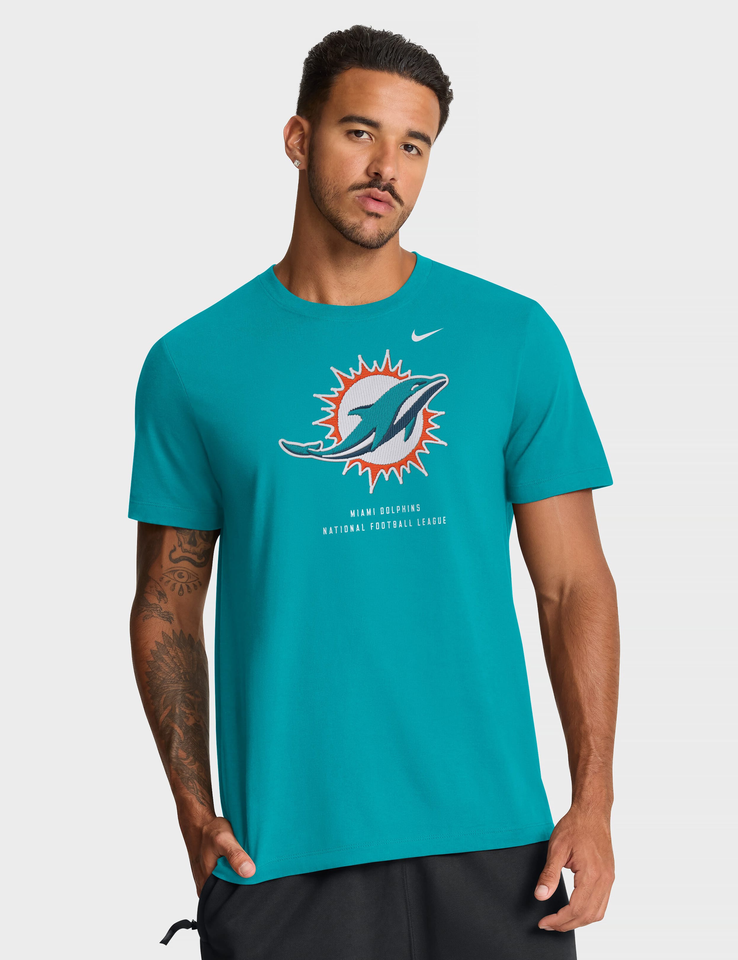 Nike T-Shirts Miami Dolphins Nike NFL Property Of Cotton T-Shirt - Aqua