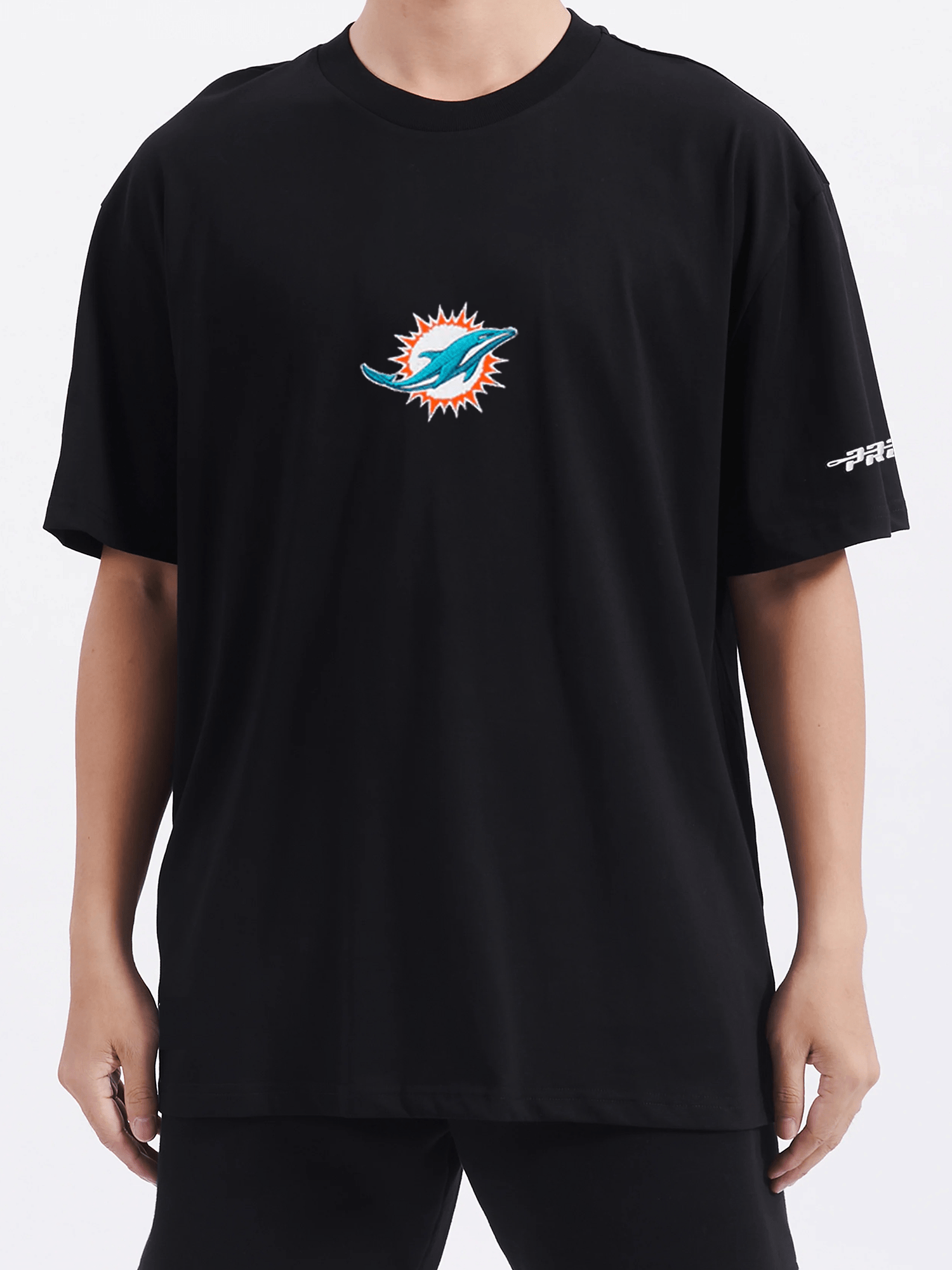 Pro Standard T-Shirts Miami Dolphins Pro Standard NFL Icon Drop Shoulder T-Shirt - Black