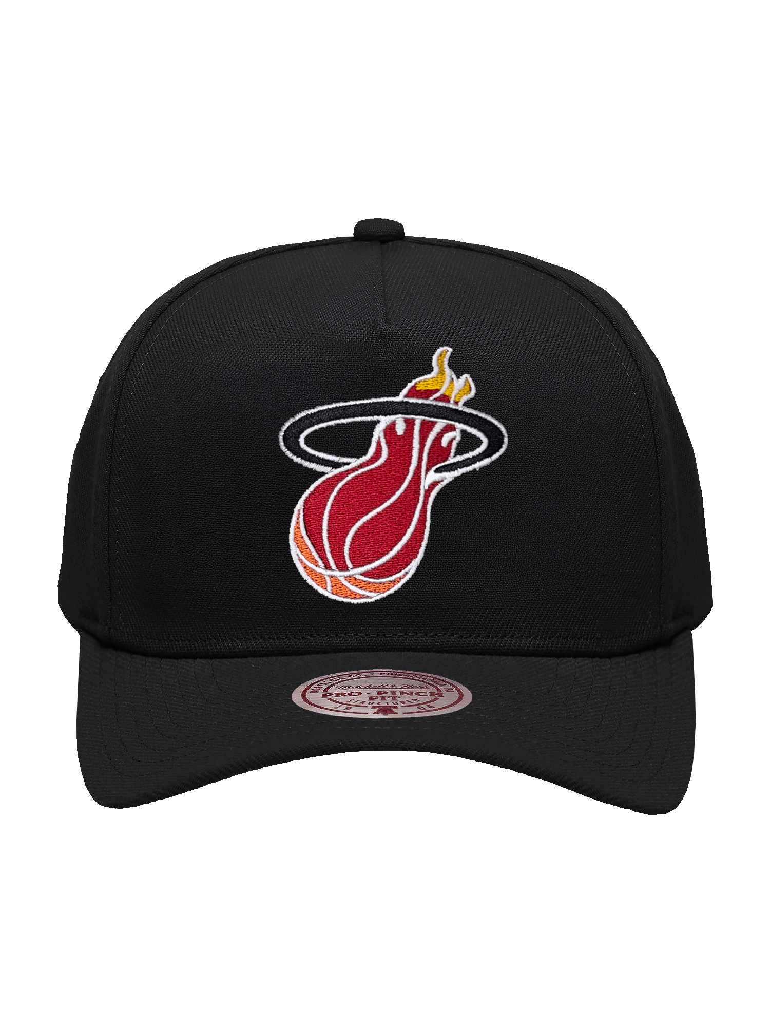 Mitchell And Ness Caps Miami Heat Mitchell & Ness NBA HWC Pro Pinch Snapback Hat - Black