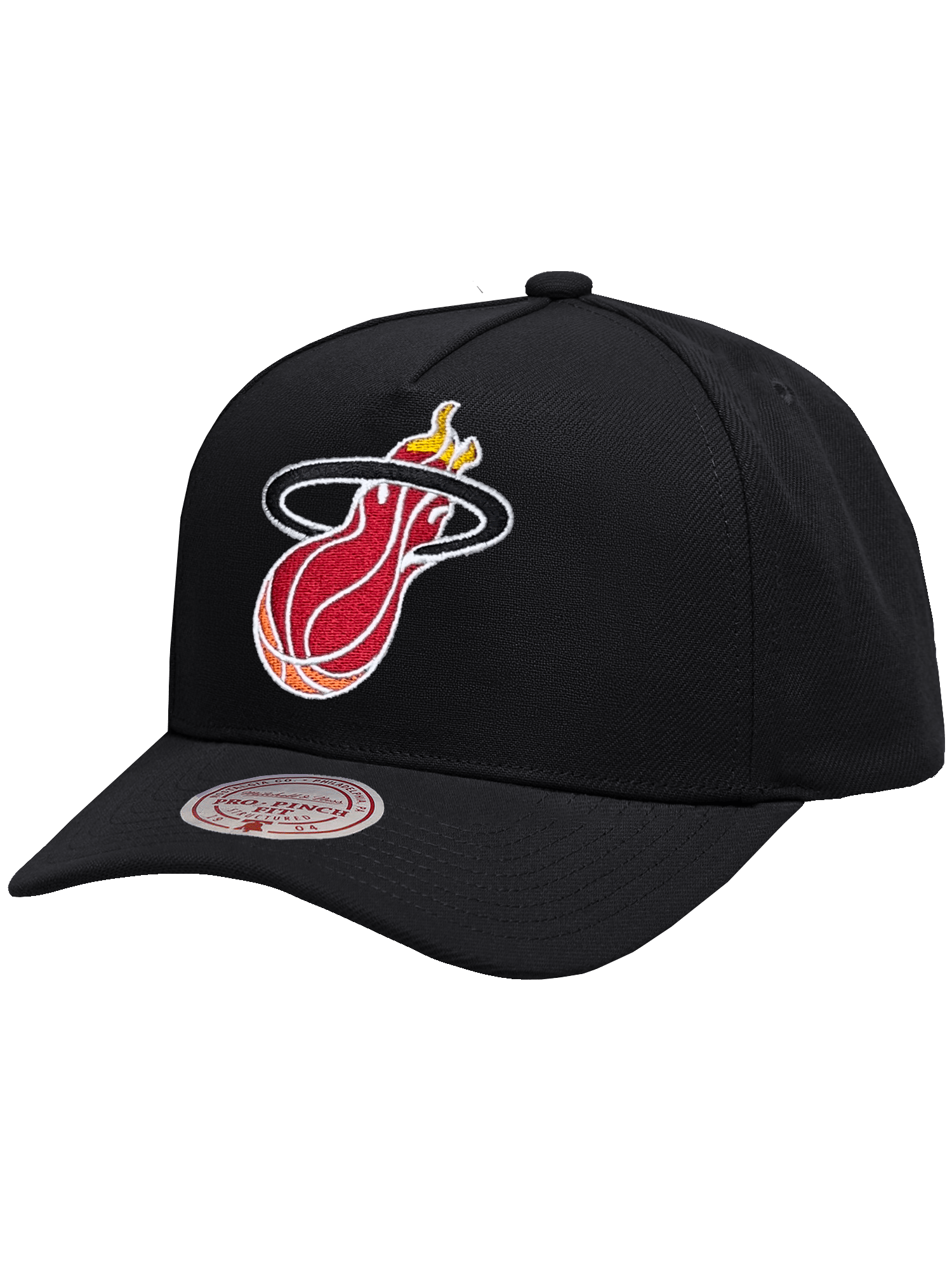Mitchell And Ness Caps Miami Heat Mitchell & Ness NBA HWC Pro Pinch Snapback Hat - Black