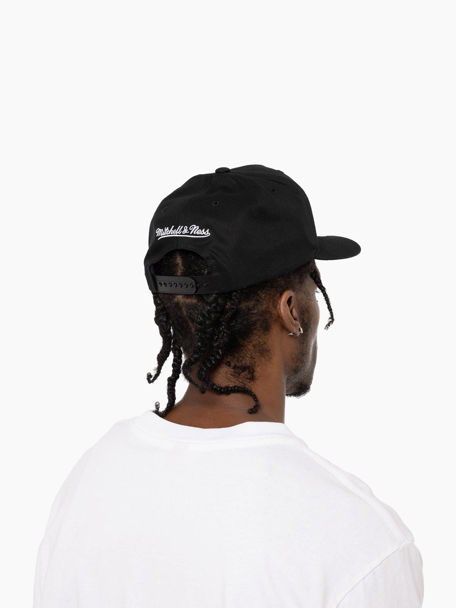 Mitchell And Ness Caps Miami Heat Mitchell & Ness NBA HWC Wordmark MVP Snapback Hat - Black