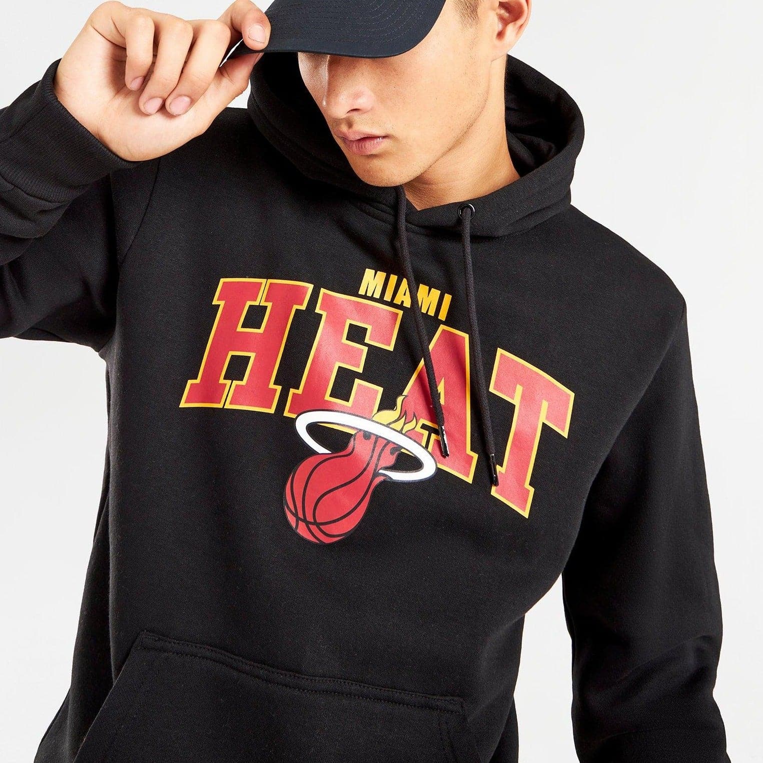 NBA Essentials Jumpers Miami Heat NBA Essentials Team Arch Hoodie Jumper - Black
