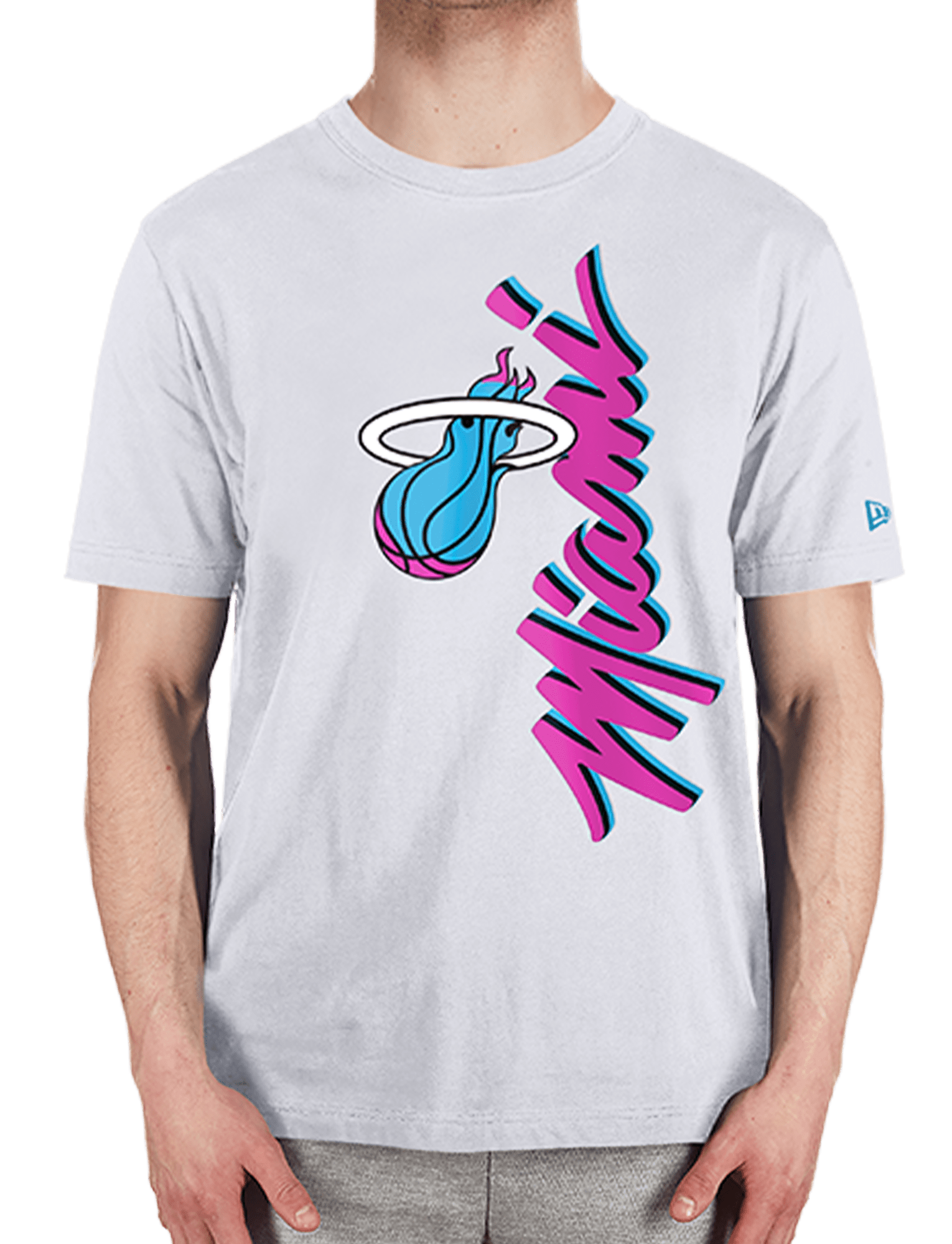 New Era T-Shirts Miami Heat New Era NBA 24-25 City Edition T-Shirt - White