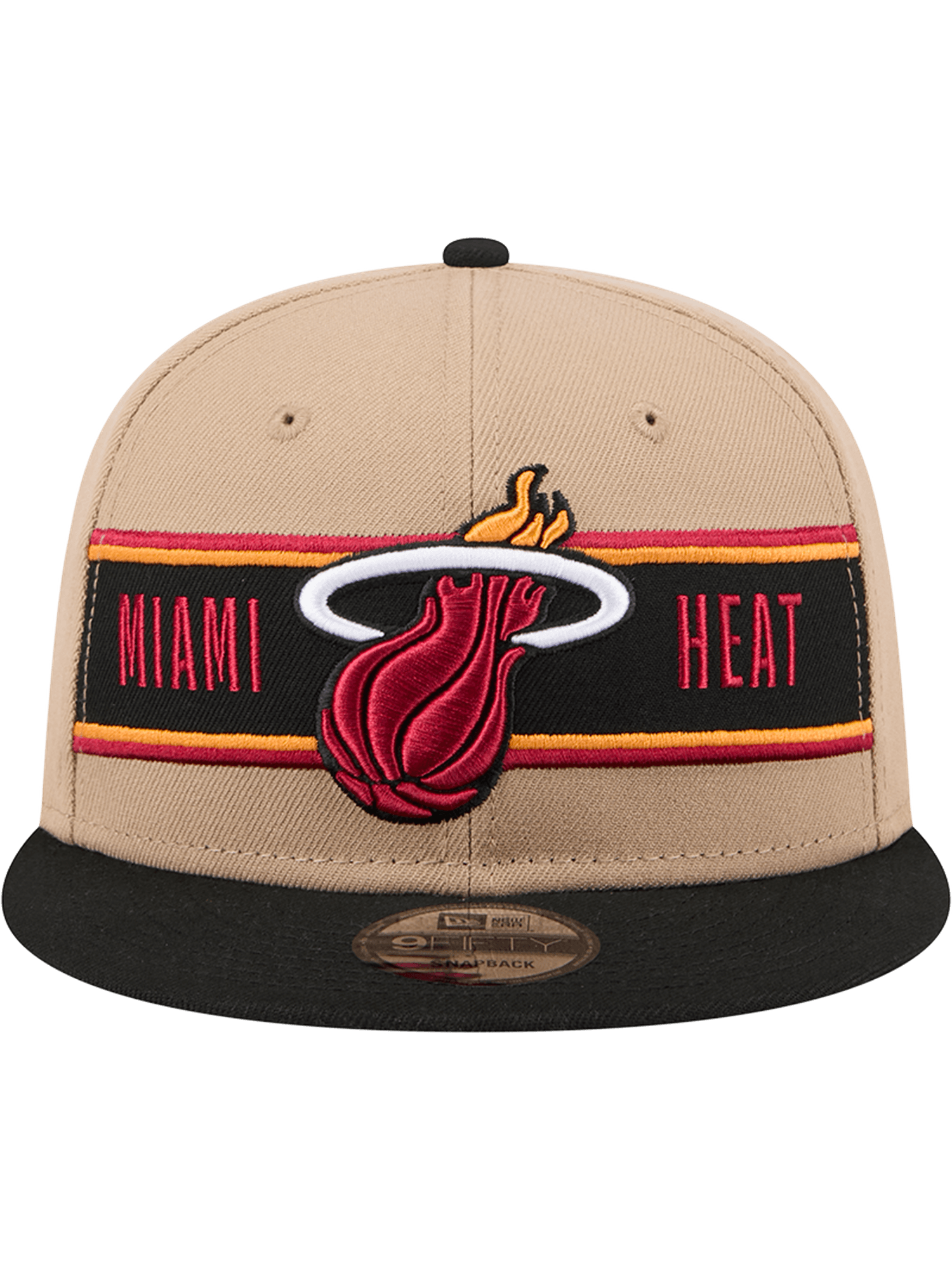New Era Caps Miami Heat New Era NBA 24 Draft 9FIFTY Snapback Hat - Tan