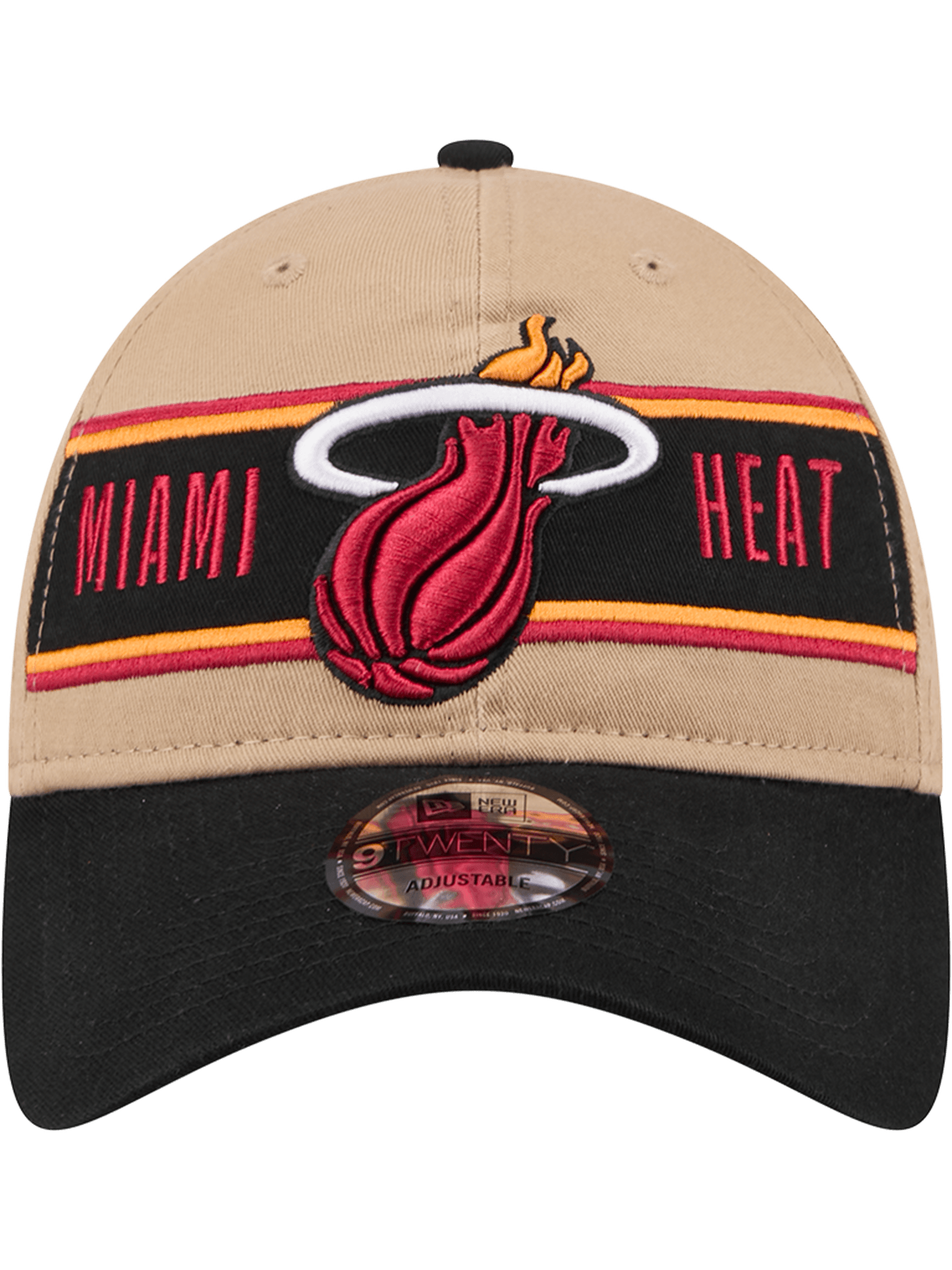 New Era Caps Miami Heat New Era NBA 24 Draft 9TWENTY Strapback Hat - Tan