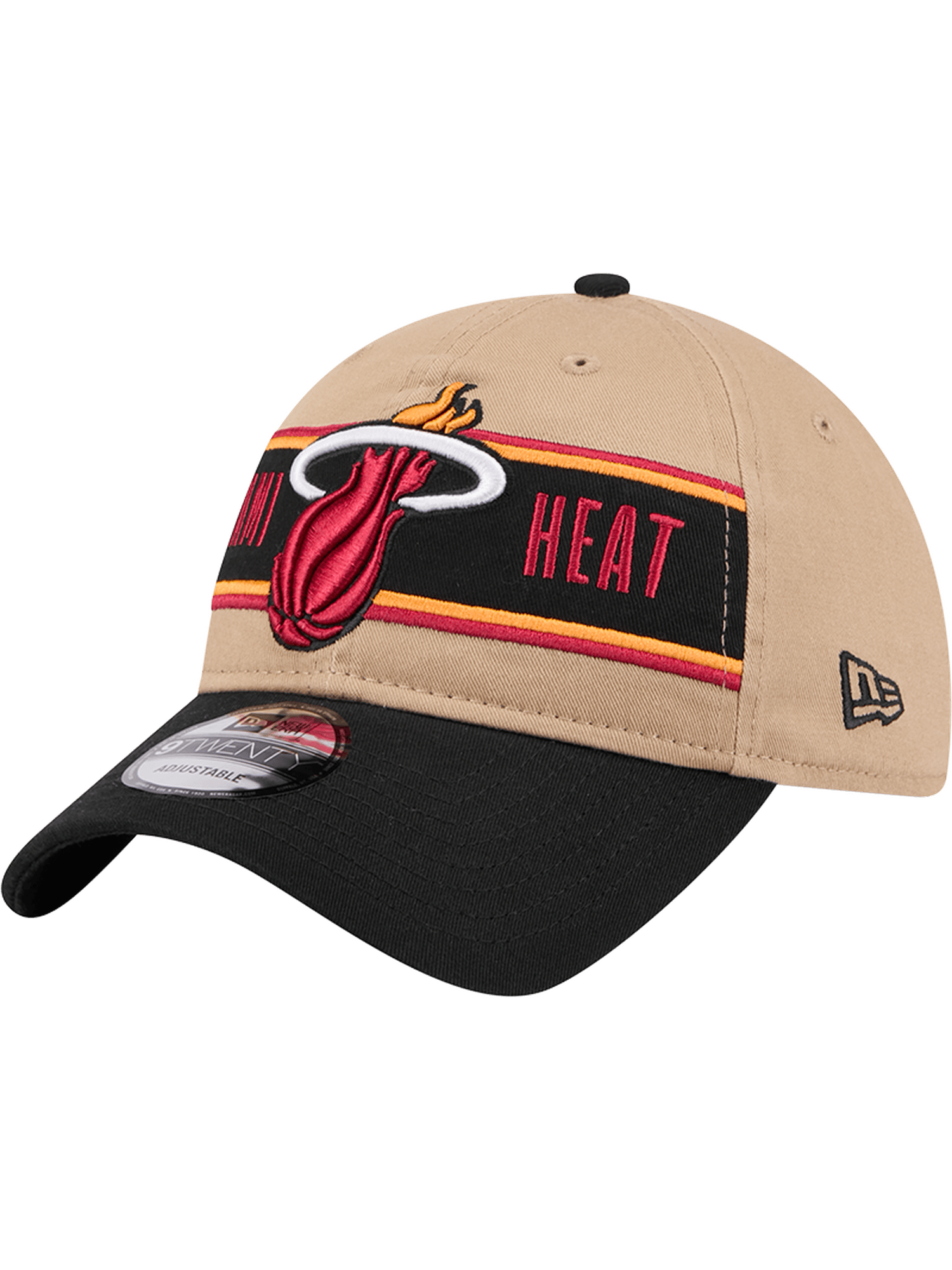 New Era Caps Miami Heat New Era NBA 24 Draft 9TWENTY Strapback Hat - Tan