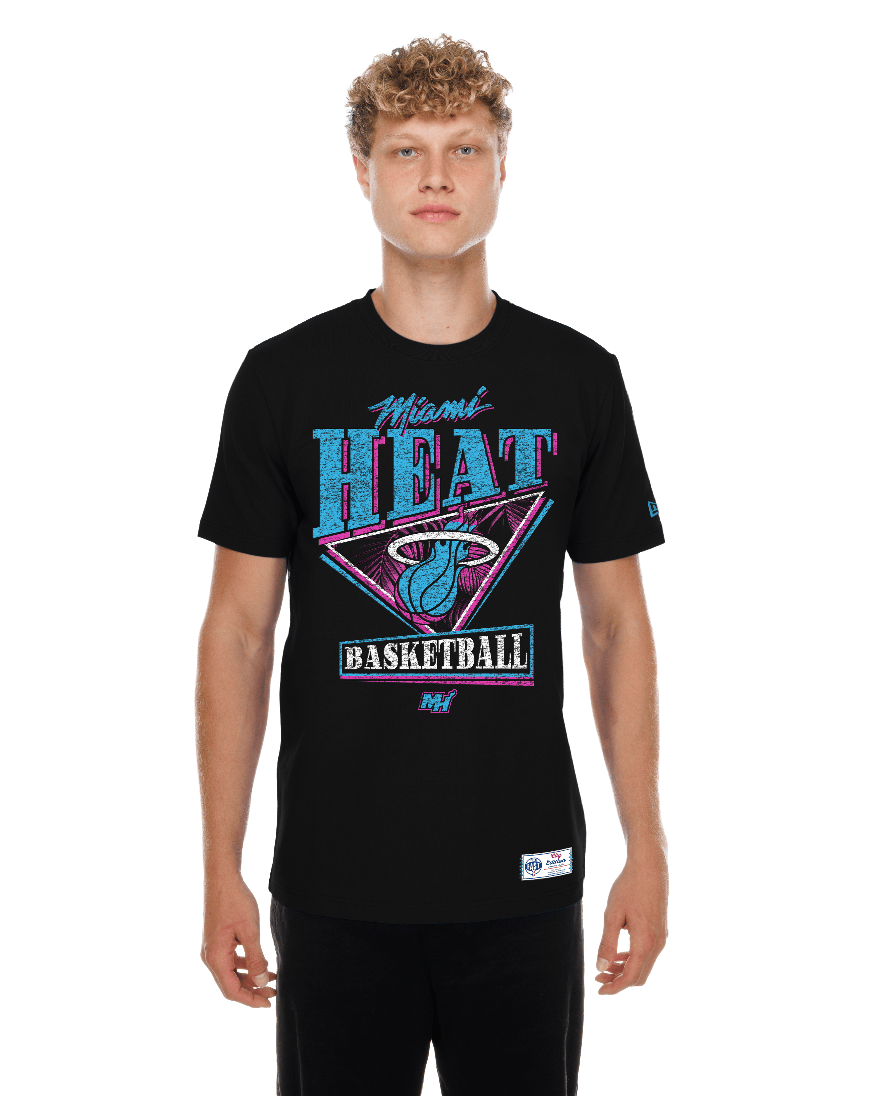 New Era T-Shirts Miami Heat New Era NBA 25-26 City Edition Distressed T-Shirt