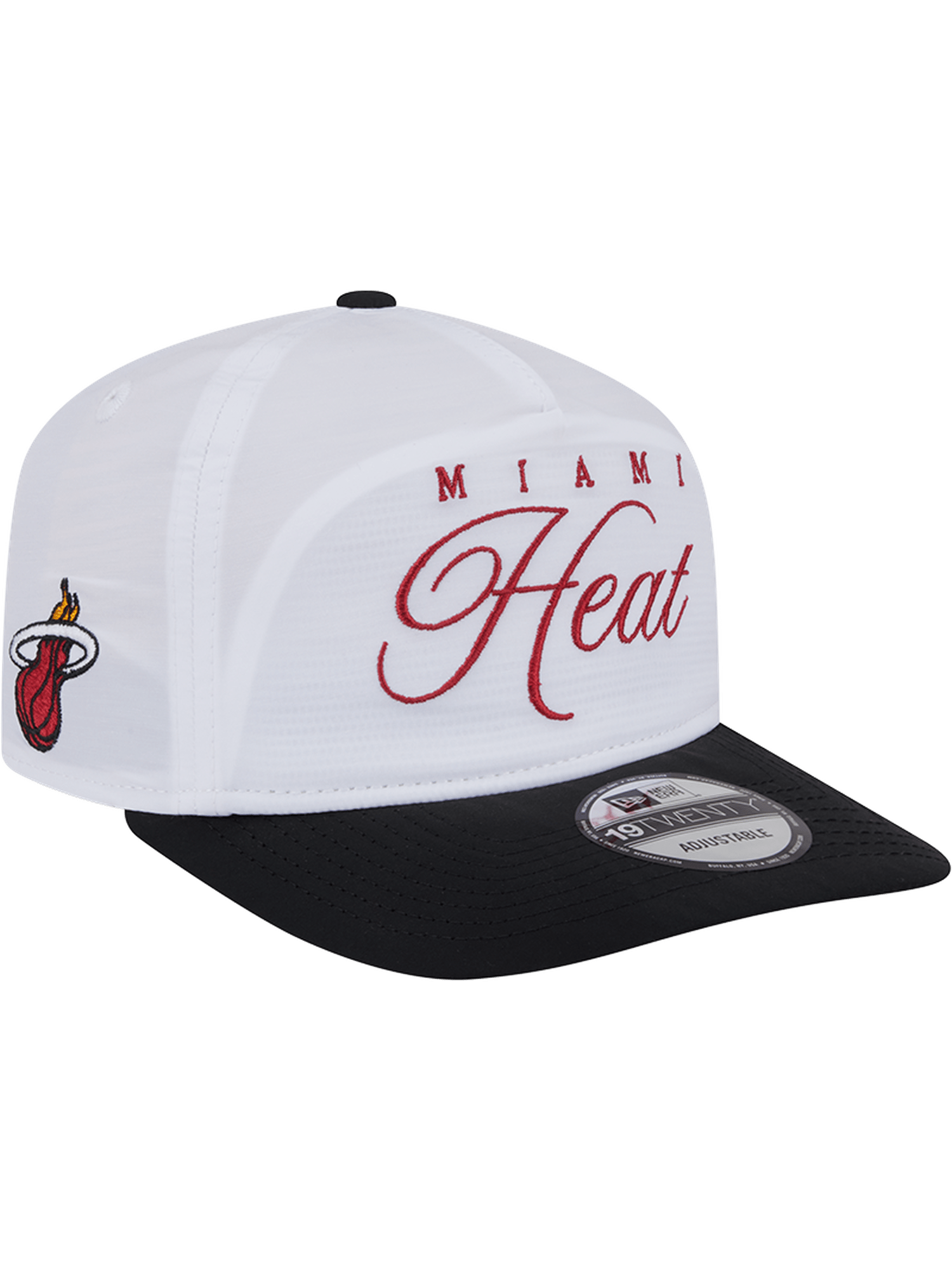 New Era Caps Miami Heat New Era NBA 25 Draft 19TWENTY A-Frame Pre-Curved Hat - White