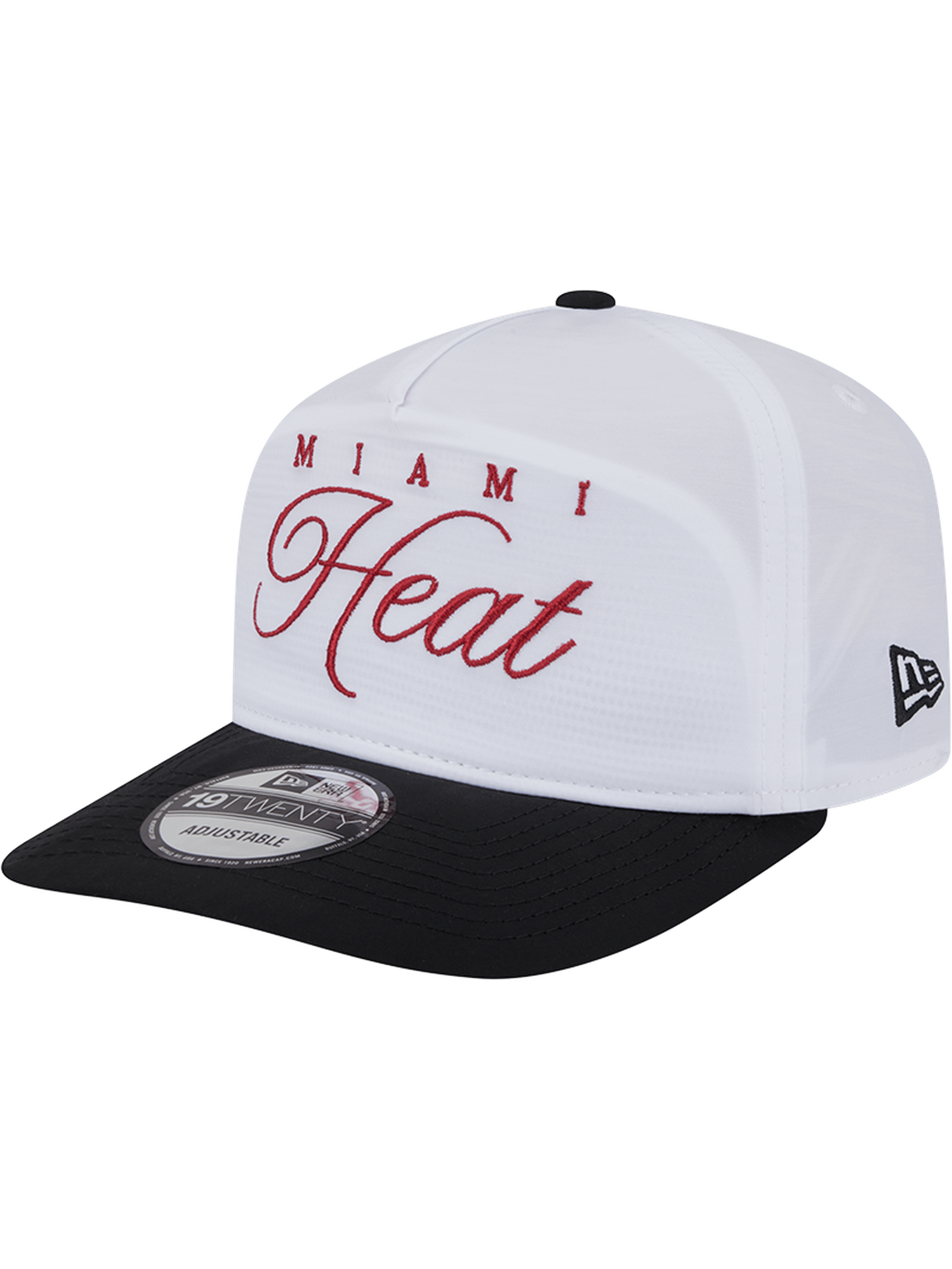 New Era Caps Miami Heat New Era NBA 25 Draft 19TWENTY A-Frame Pre-Curved Hat - White