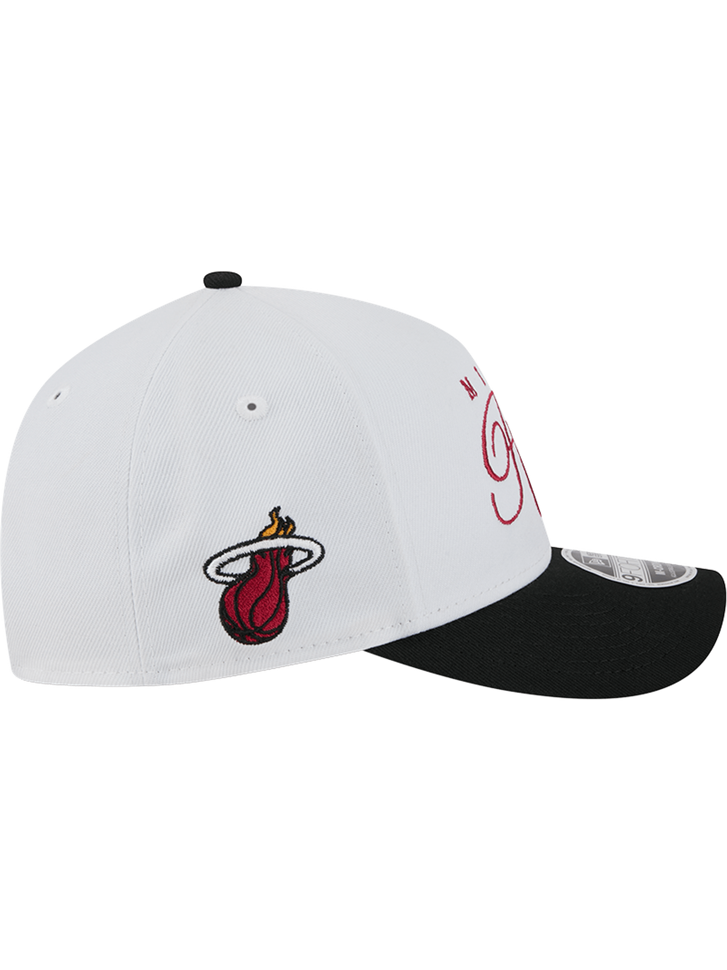 New Era Caps Miami Heat New Era NBA 25 Draft 9FORTY M-Crown A-Frame Snapback Hat - White