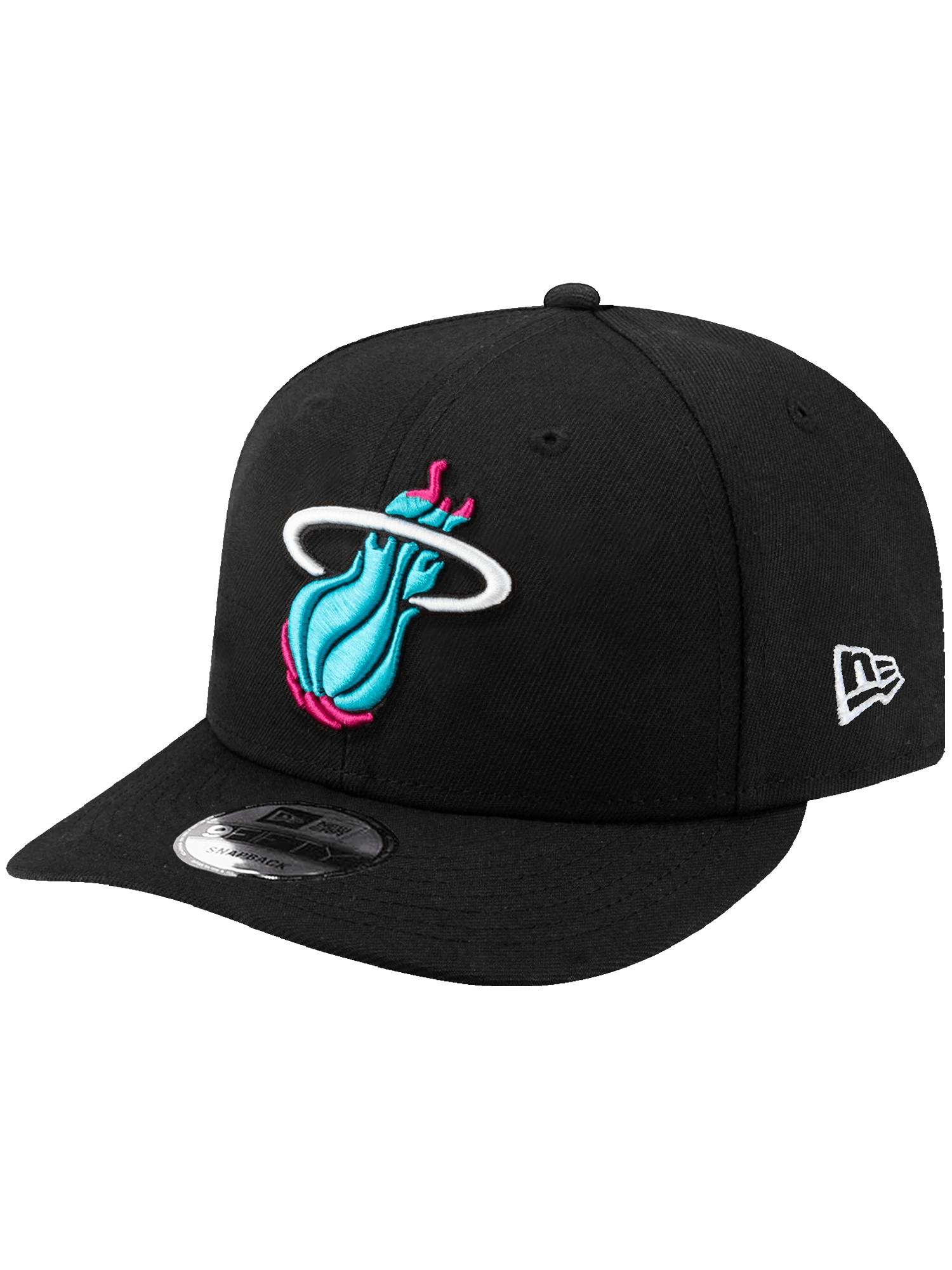 New Era Caps Miami Heat New Era NBA City Alt 9FIFTY Pre-Curved Snapback Hat - Black