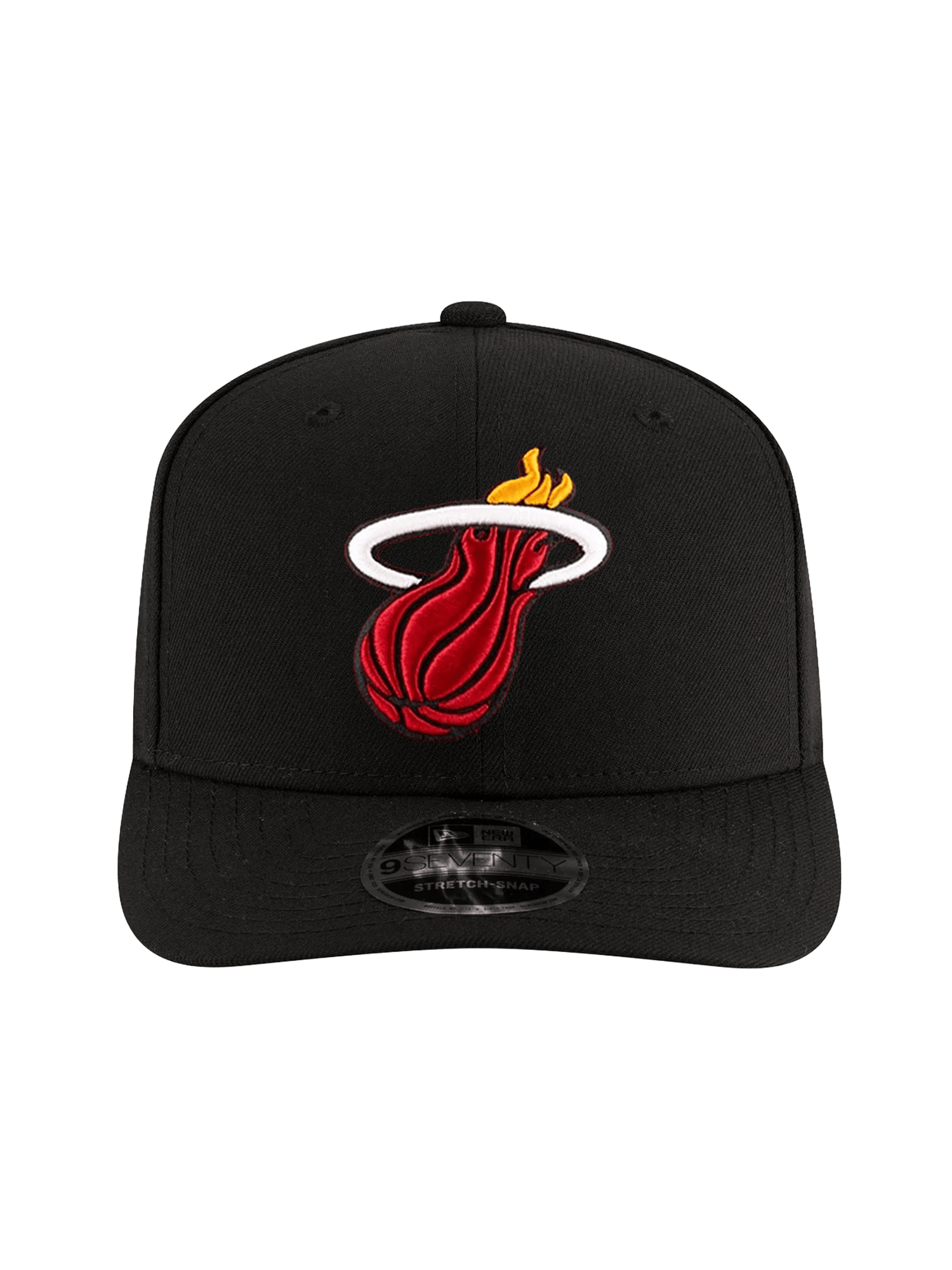 New Era Caps OSFA Miami Heat New Era NBA Team 9SEVENTY Stretch-Snapback Hat - Black