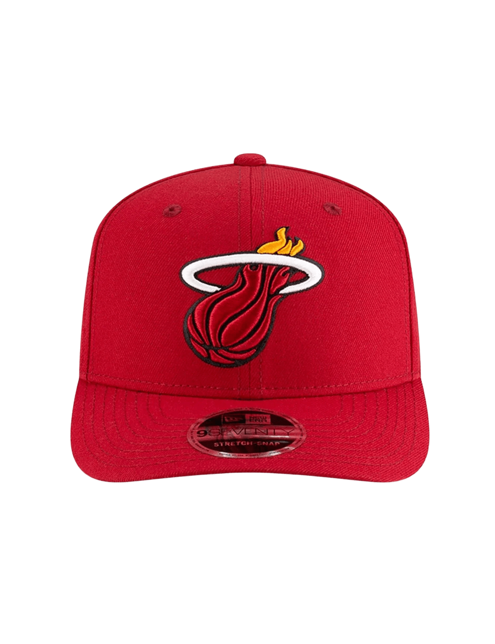 New Era Caps Miami Heat New Era NBA Team 9SEVENTY Stretch-Snapback Hat - Dark Red