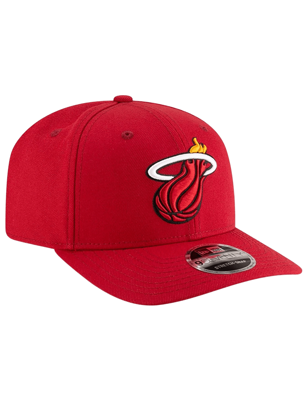 New Era Caps Miami Heat New Era NBA Team 9SEVENTY Stretch-Snapback Hat - Dark Red