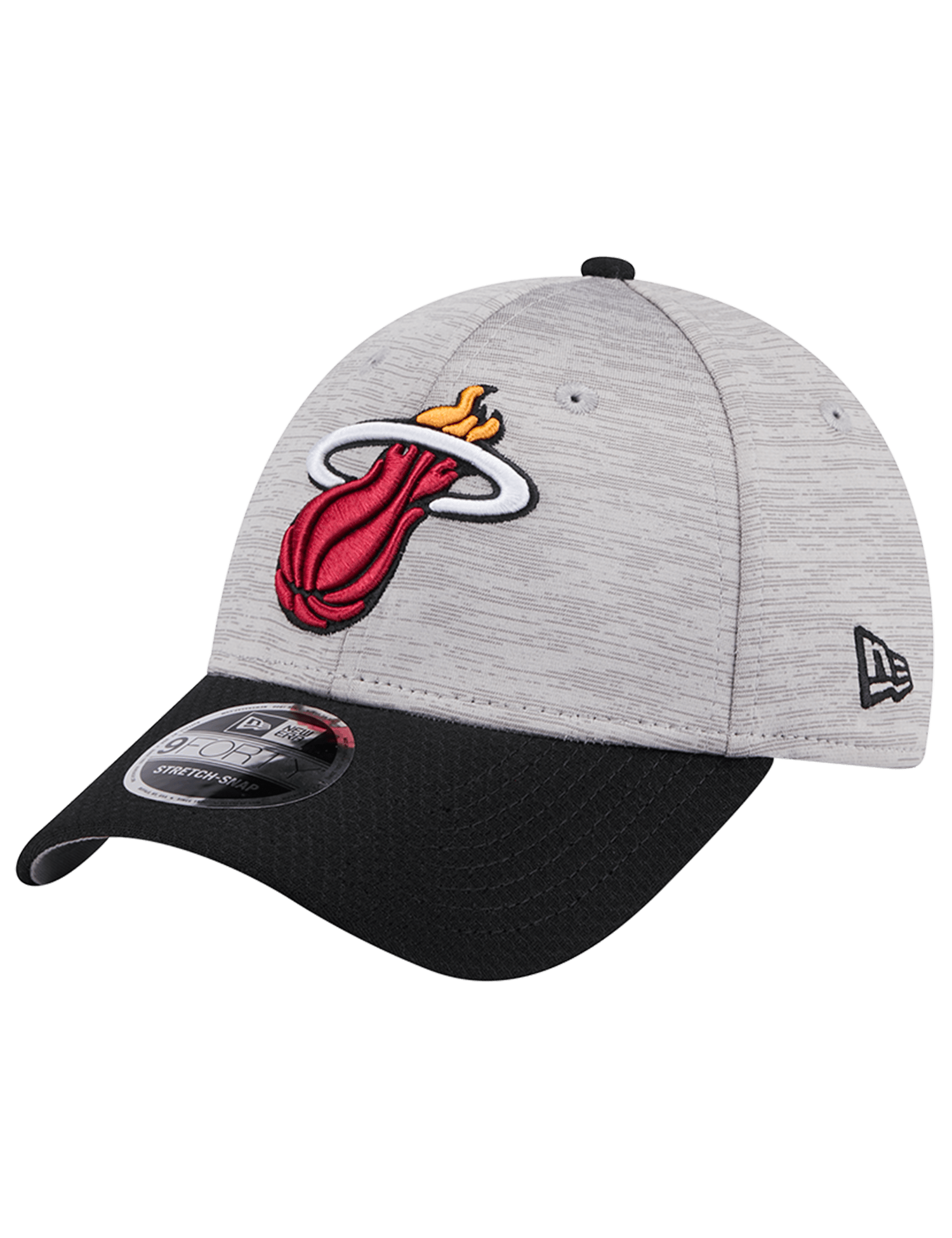New Era Caps Miami Heat New Era NBA Team Active Digi-Tech 9FORTY Snapback Hat - Graphite Grey