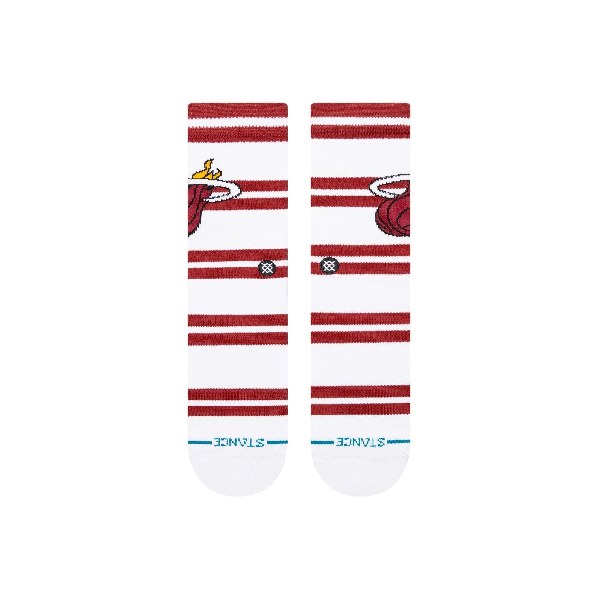 Stance Socks Large (9-12 US) Miami Heat Stance NBA Team Prep Crew Socks
