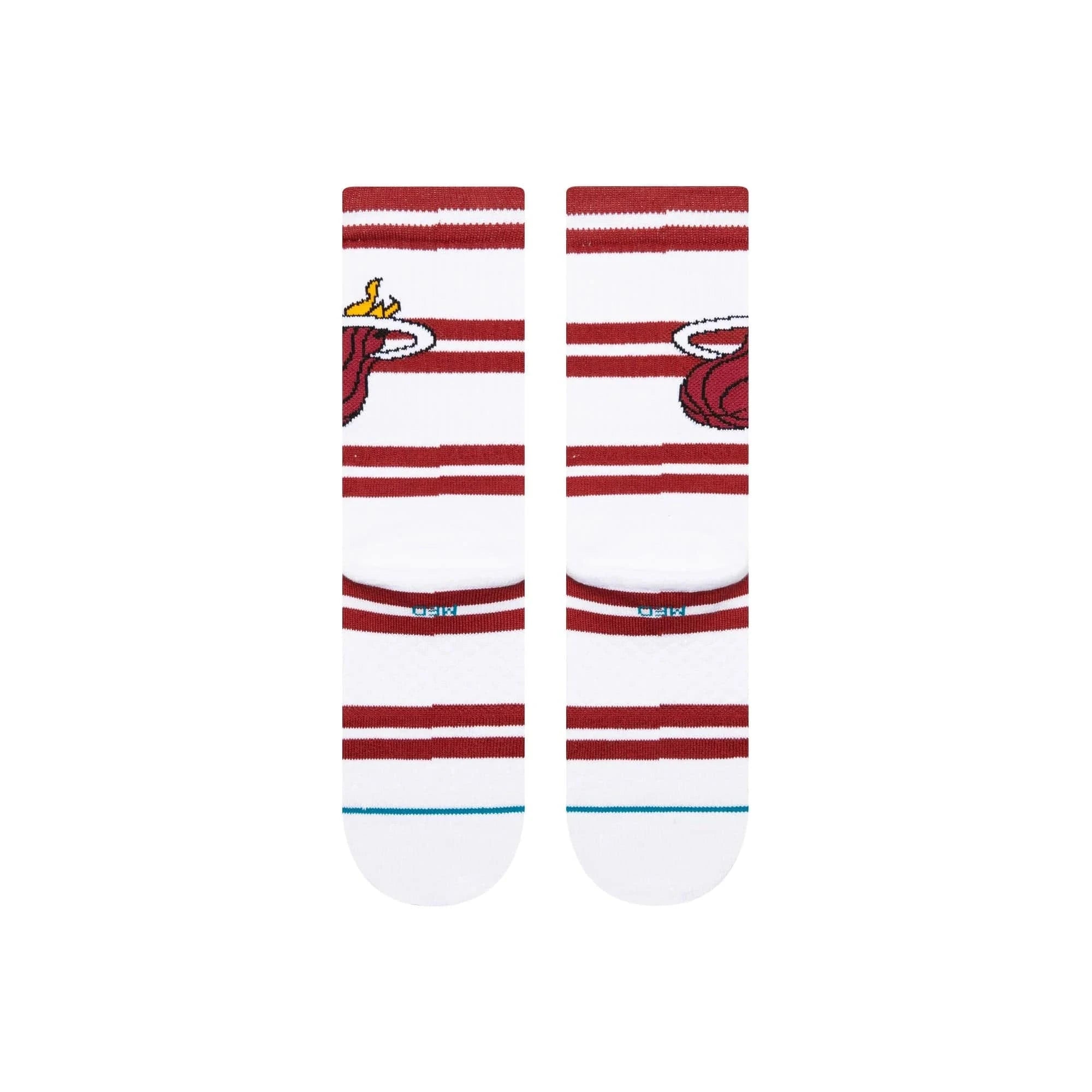 Stance Socks Large (9-12 US) Miami Heat Stance NBA Team Prep Crew Socks