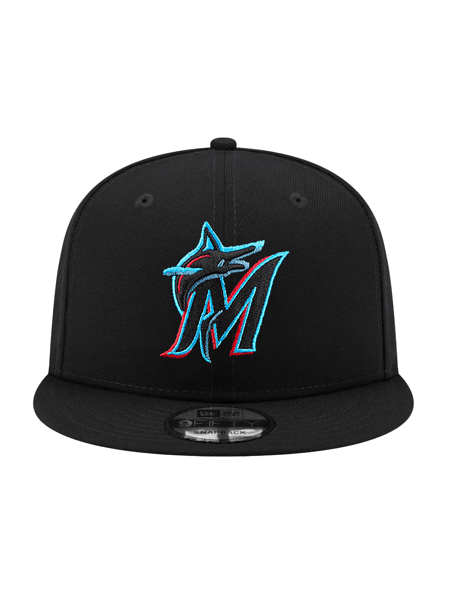 New Era Caps OSFA Miami Marlins New Era MLB Team 9FIFTY Snapback Hat - Black