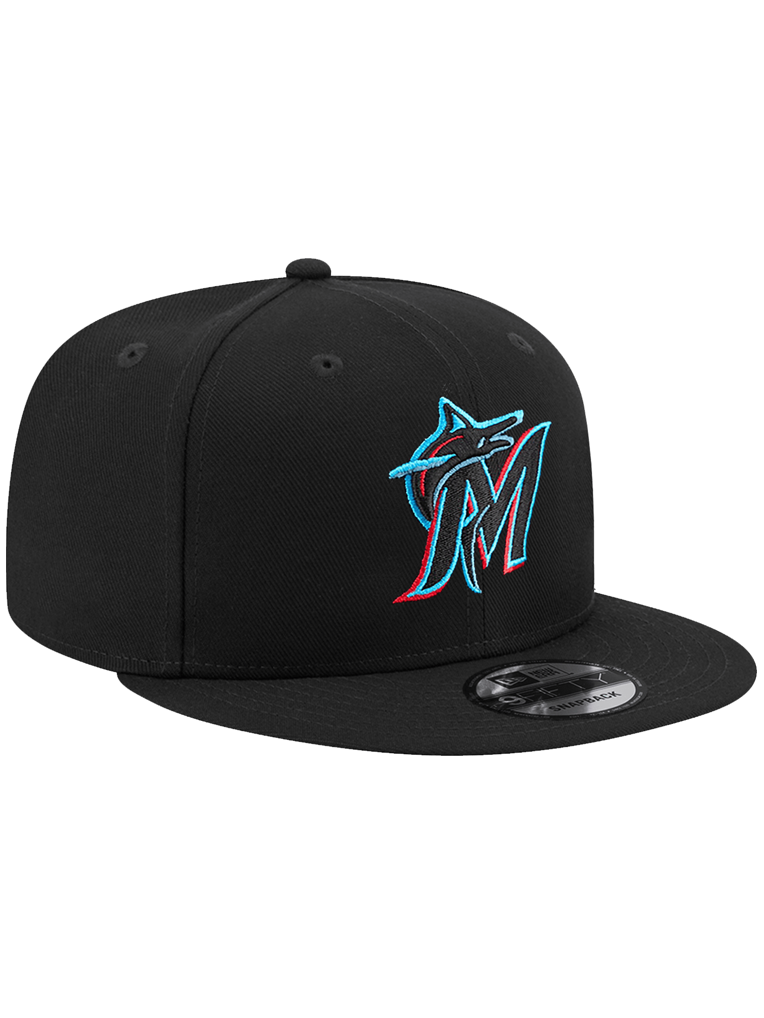 New Era Caps OSFA Miami Marlins New Era MLB Team 9FIFTY Snapback Hat - Black