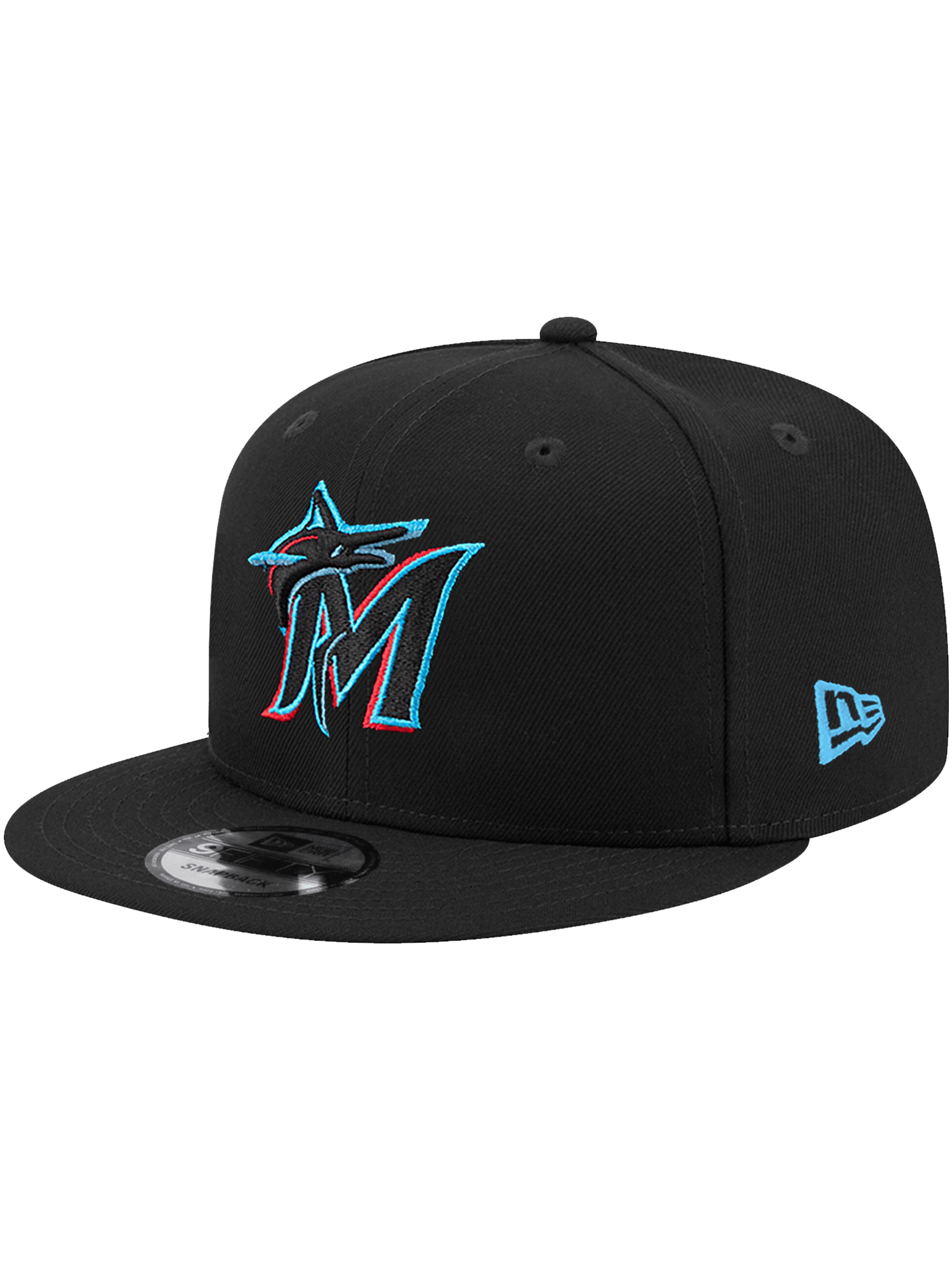 New Era Caps OSFA Miami Marlins New Era MLB Team 9FIFTY Snapback Hat - Black