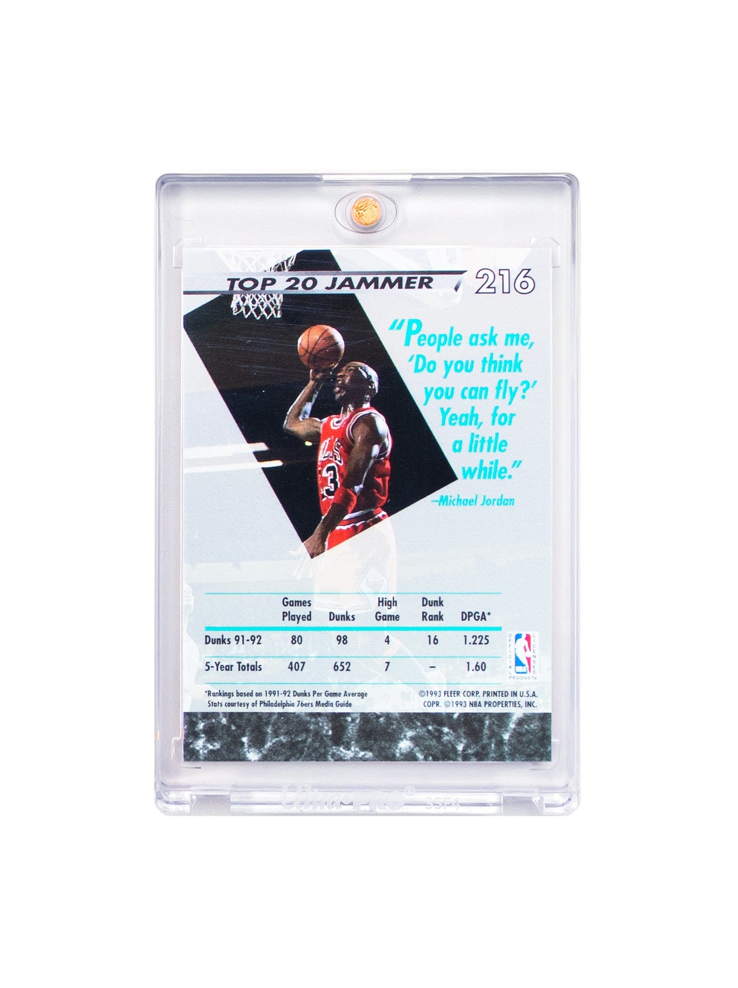 Upper Deck Cards Michael Jordan Chicago Bulls NBA 92-93 Jam Session 216 Card