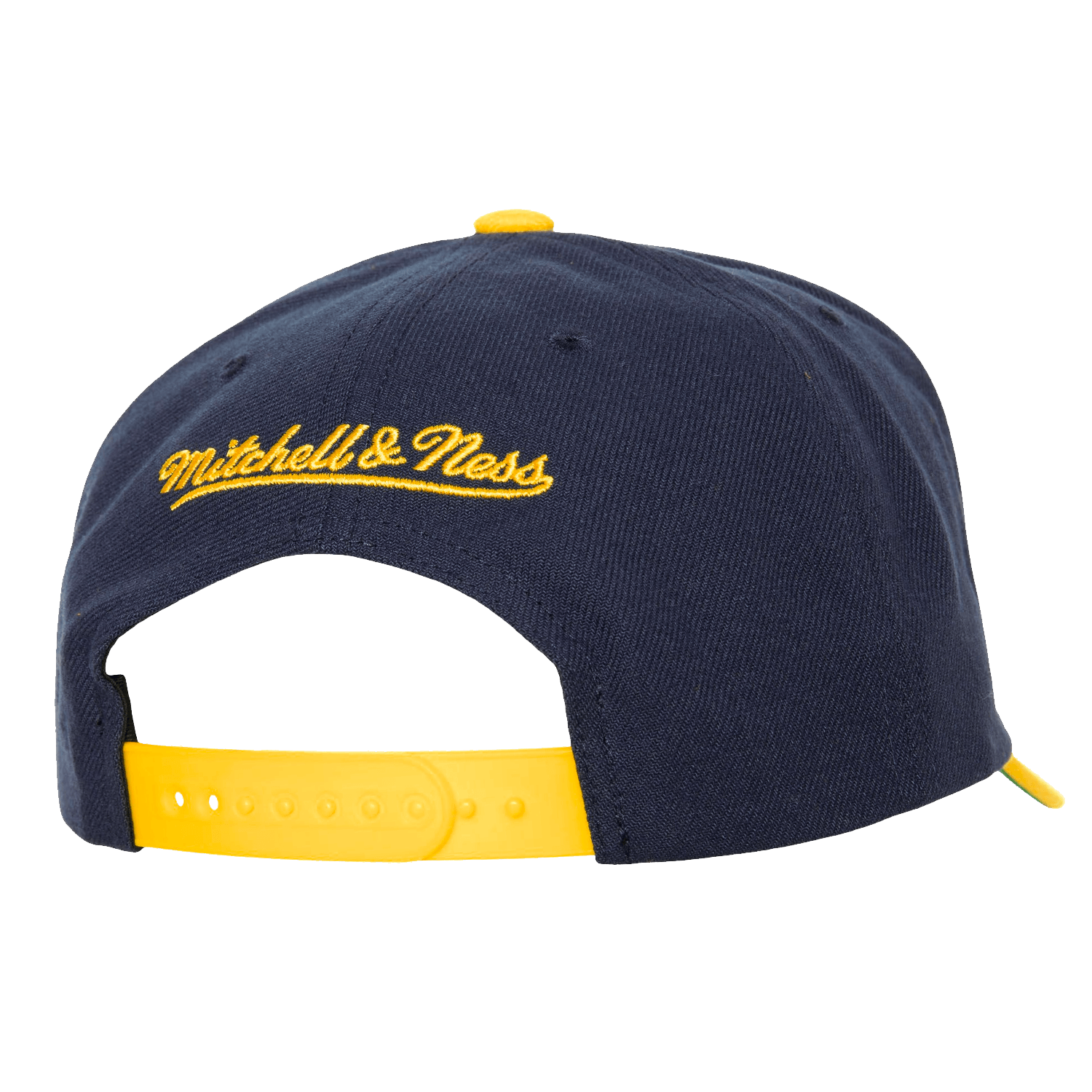 Mitchell And Ness Caps Michigan Wolverines Mitchell & Ness NCAA Boom Text Snapback Hat - Navy