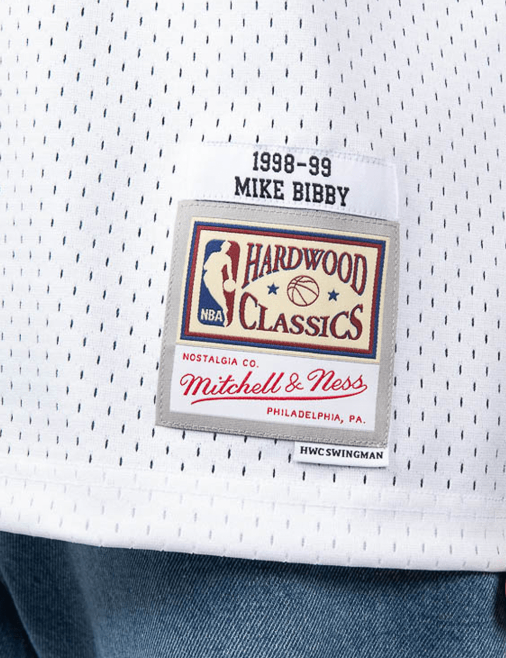 Mitchell And Ness Jerseys Mike Bibby Memphis Grizzlies Mitchell & Ness NBA 98 Home HWC Swingman Jersey - White