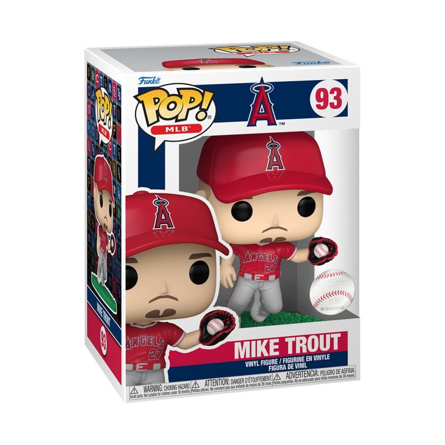 Funko Figures Mike Trout Los Angeles Angels Funko MLB #93 Pop Vinyl Figure - Red