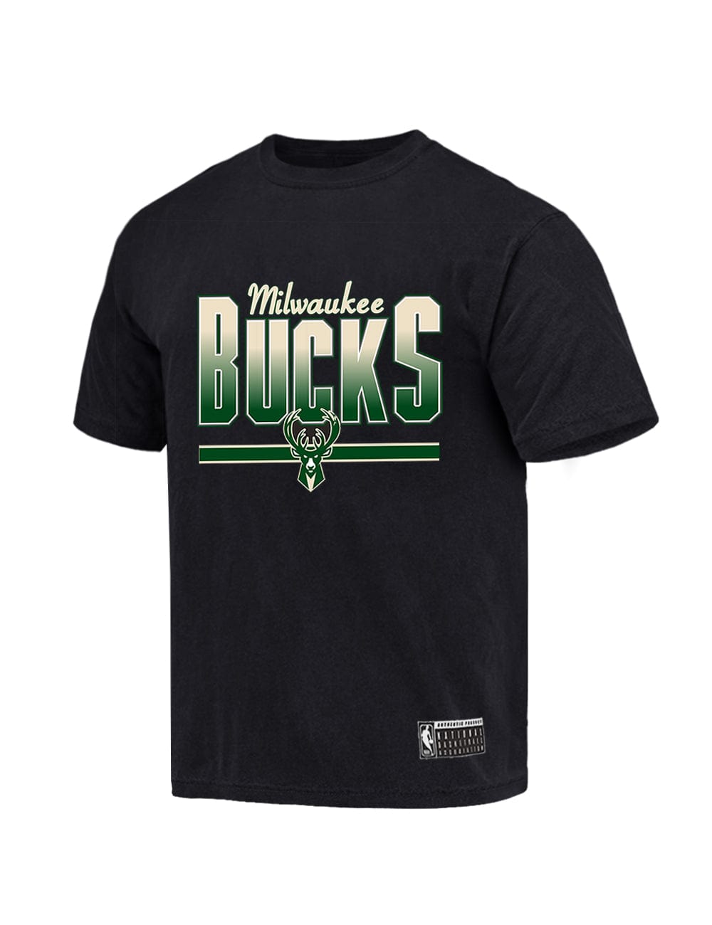 NBA Essentials T-Shirts Milwaukee Bucks NBA Bloomfield Vintage T-Shirt - Black