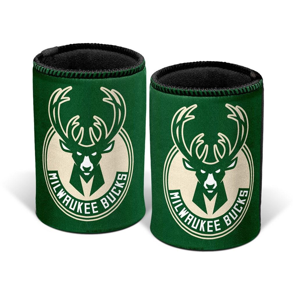 NBA Branded Accessories Milwaukee Bucks NBA Team Logo Can Cooler - Green