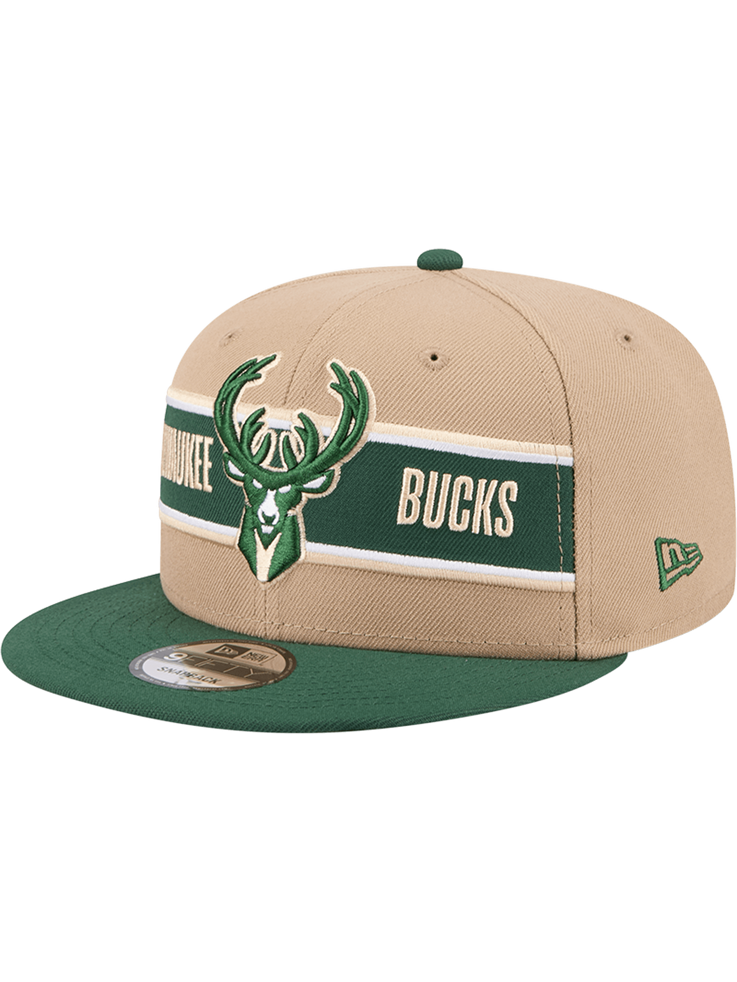 New Era Caps Milwaukee Bucks New Era NBA 24 Draft 9FIFTY Snapback Hat - Tan