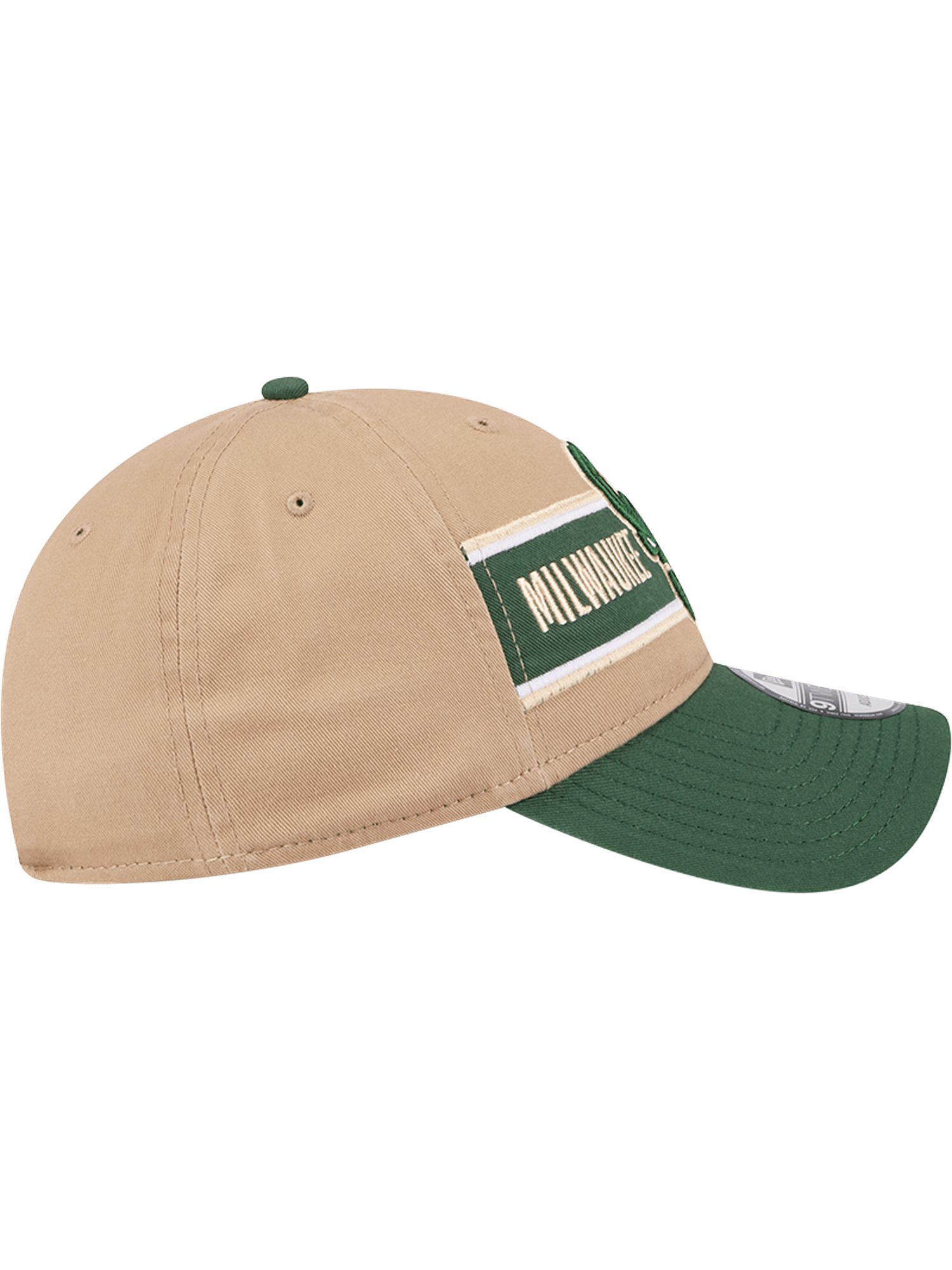 New Era Caps Milwaukee Bucks New Era NBA 24 Draft 9TWENTY Strapback Hat - Tan