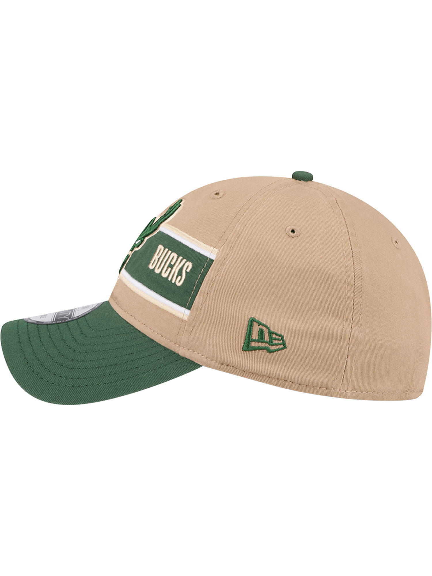 New Era Caps Milwaukee Bucks New Era NBA 24 Draft 9TWENTY Strapback Hat - Tan