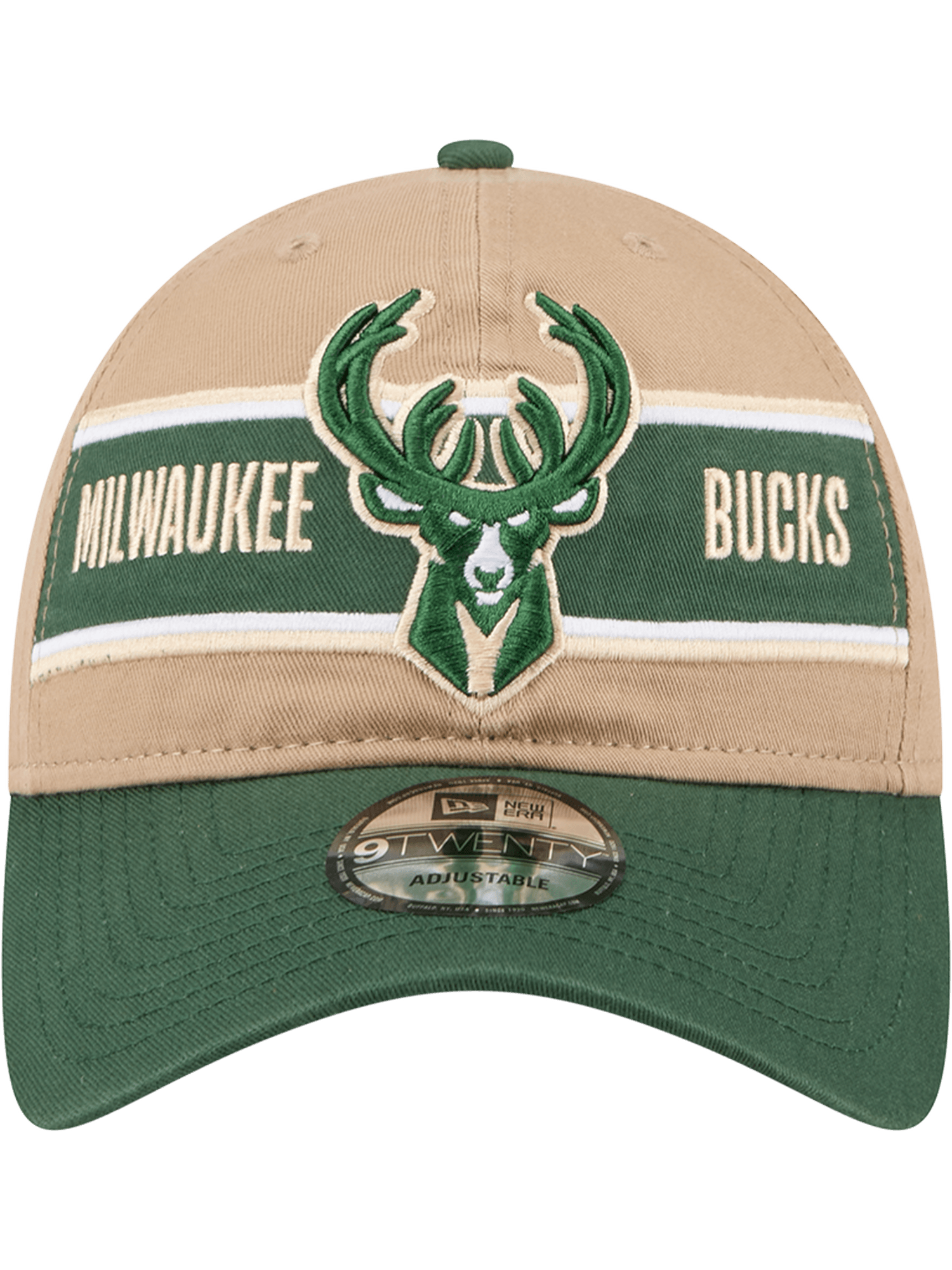 New Era Caps Milwaukee Bucks New Era NBA 24 Draft 9TWENTY Strapback Hat - Tan