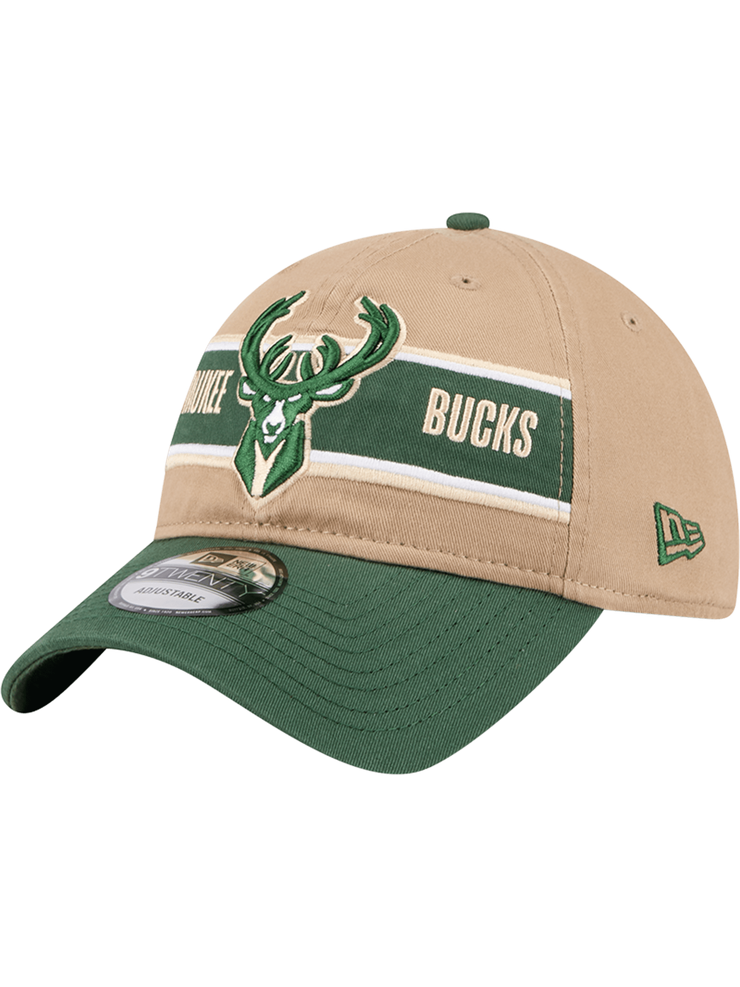 New Era Caps Milwaukee Bucks New Era NBA 24 Draft 9TWENTY Strapback Hat - Tan