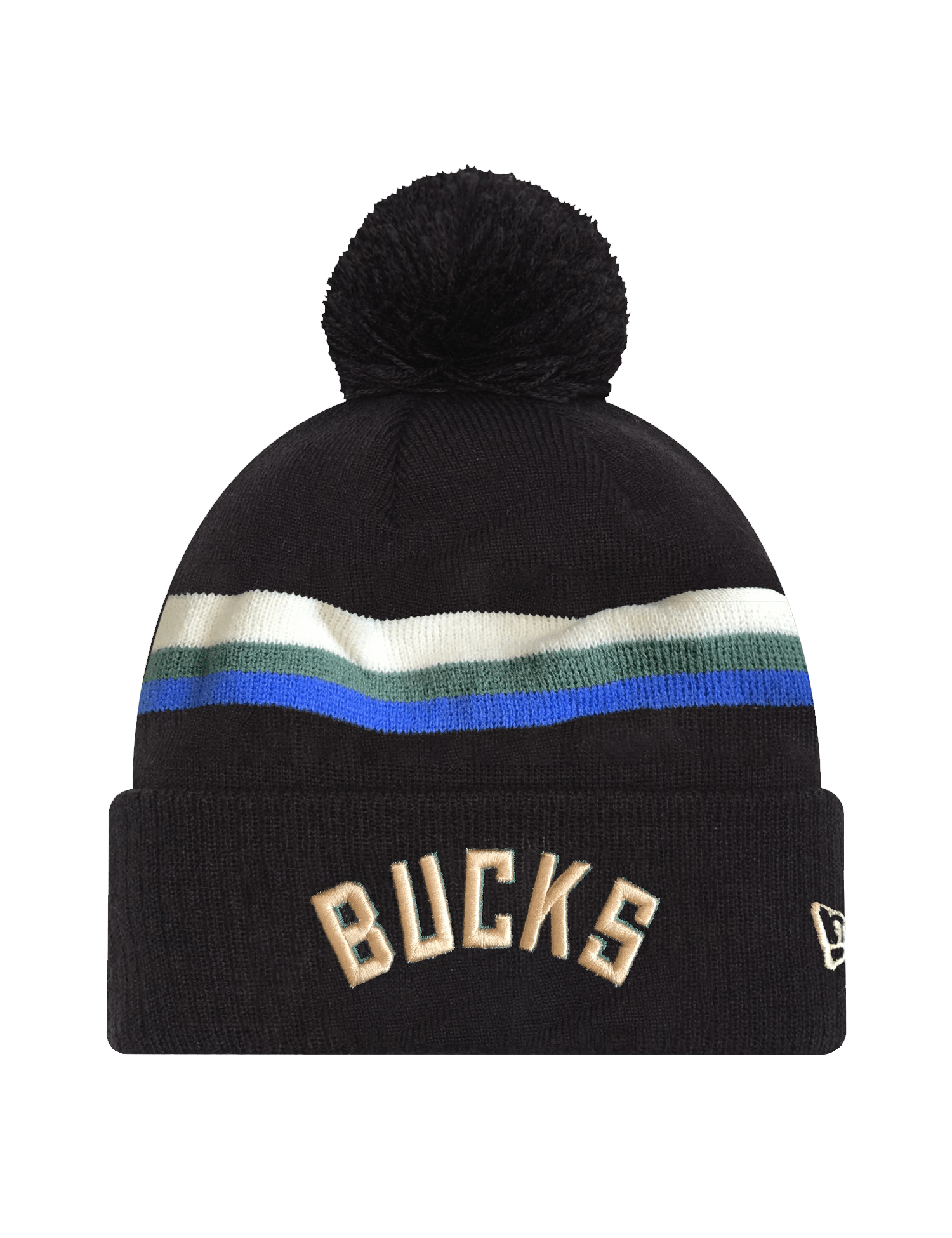 New Era Caps Milwaukee Bucks New Era NBA Statement Knit Beanie - Black