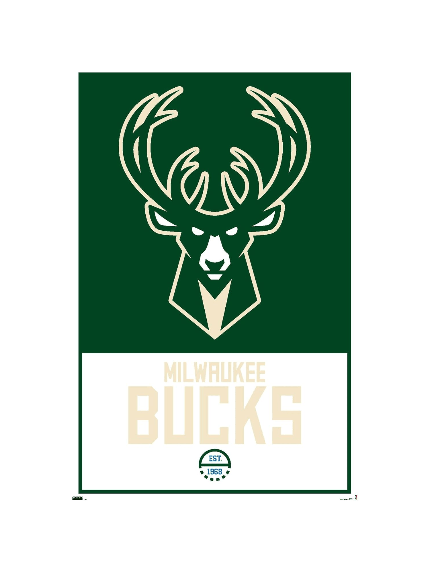 Trends International Posters Milwaukee Bucks Trends NBA 61 x 91.5cm Logo Poster