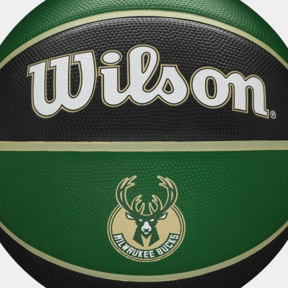 Wilson Sporting Goods Balls Milwaukee Bucks Wilson NBA Team Tribute Full Size Outdoor Basketball