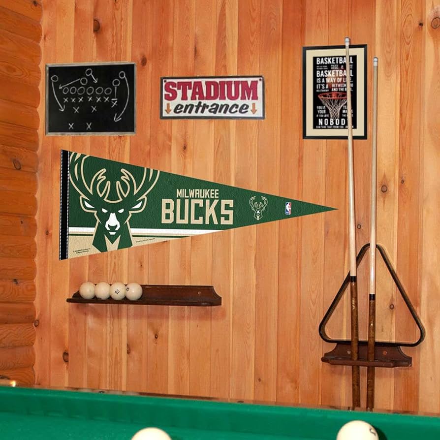 Wincraft Pennants Milwaukee Bucks Wincraft NBA 12 x 30" Premium Felt Pennant