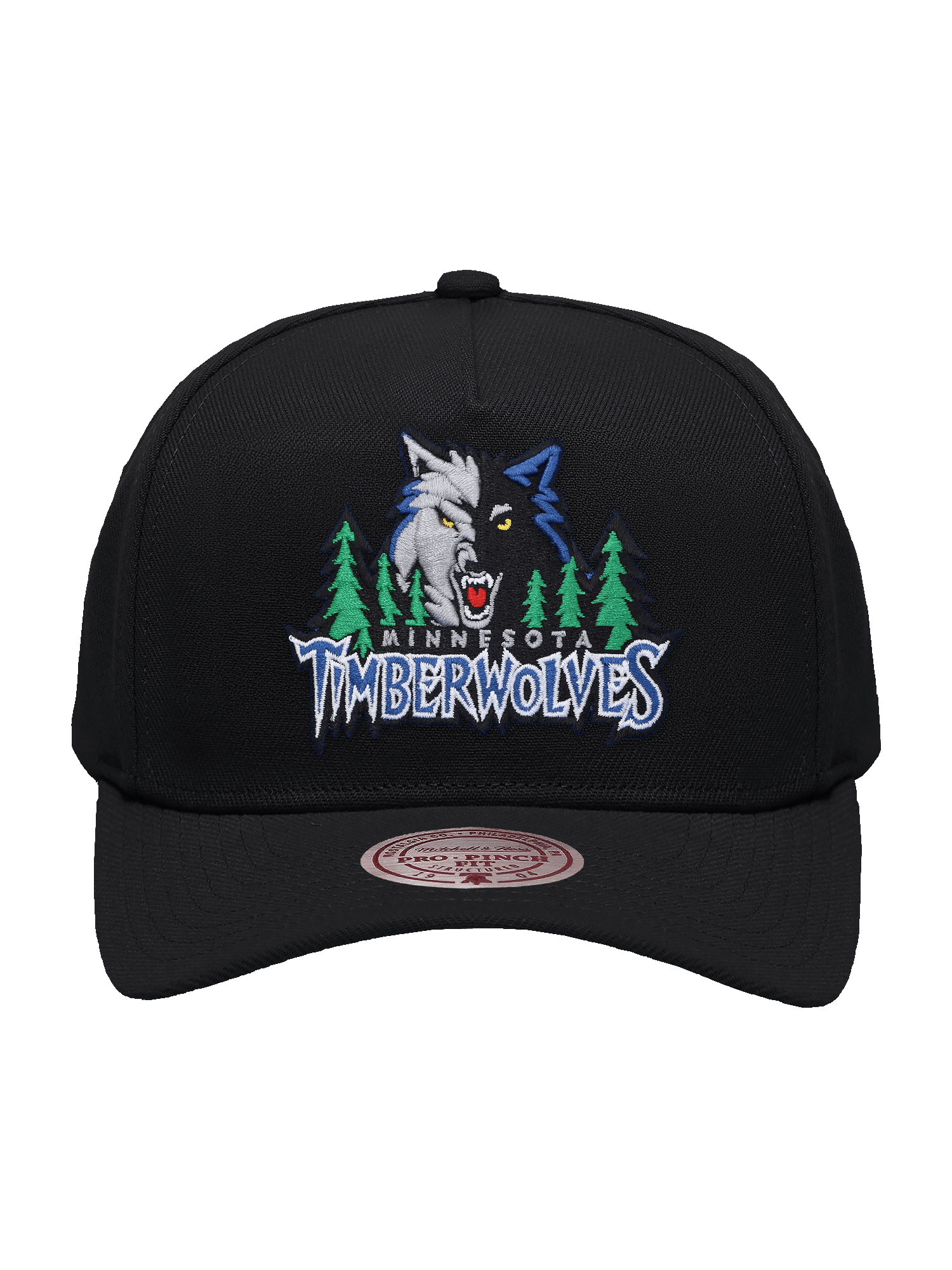 Mitchell And Ness Caps Minnesota Timberwolves Mitchell & Ness NBA HWC Pro Pinch Snapback Hat - Black
