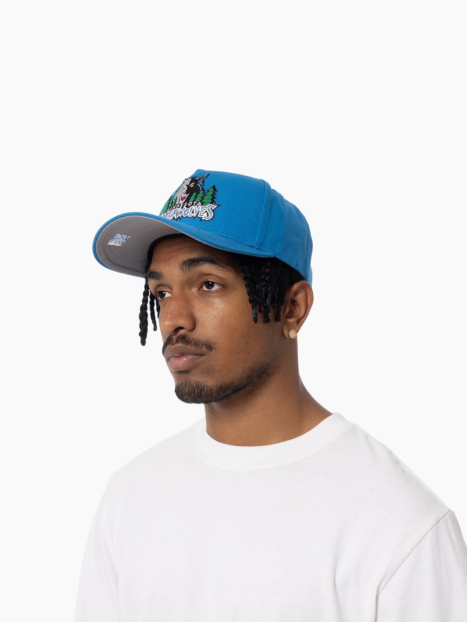 Mitchell And Ness Caps Minnesota Timberwolves Mitchell & Ness NBA HWC Pro Pinch Snapback Hat - Blue
