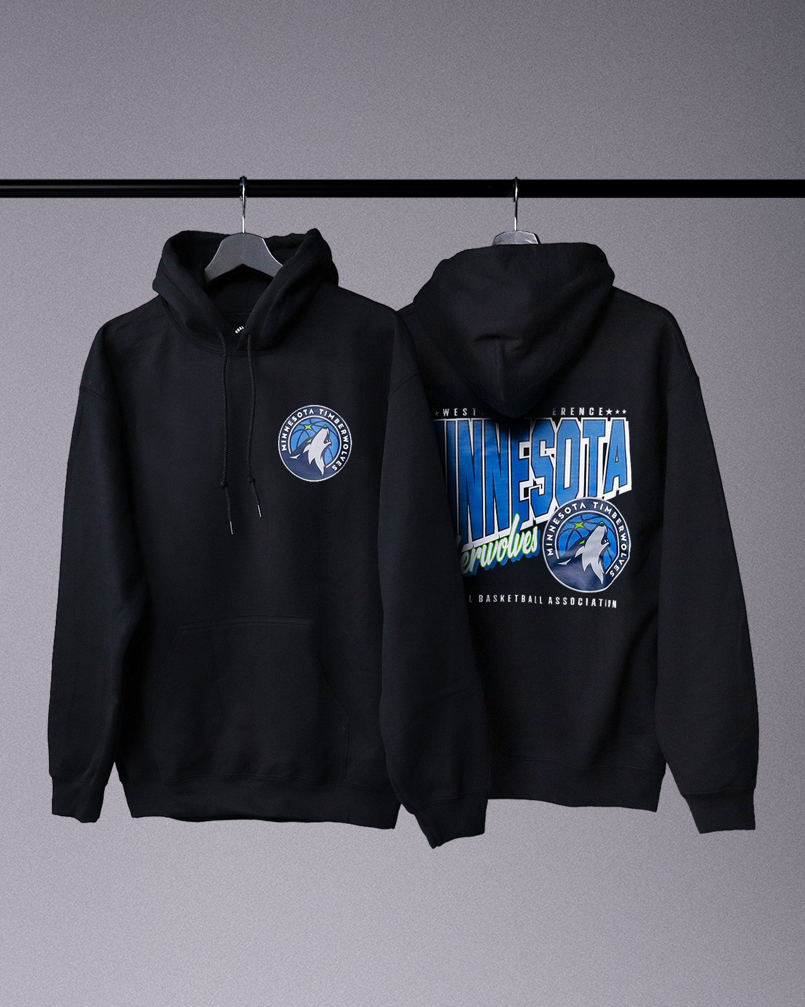 NBA Essentials Jumpers MInnesota Timberwolves NBA Essentials Clarkdale Hoodie Jumper - Black