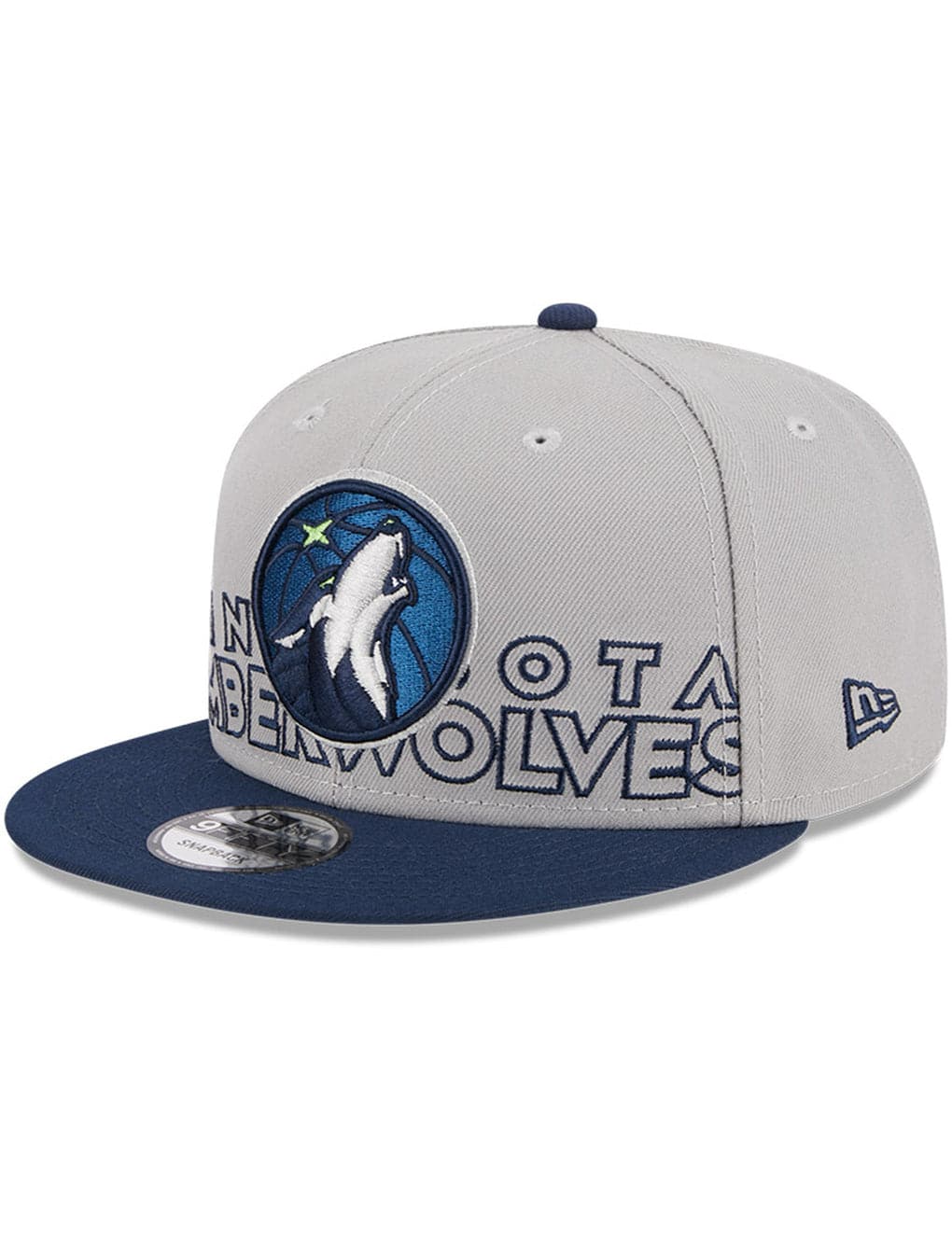 New Era Caps Minnesota Timberwolves New Era NBA 23 Draft 9FIFTY Snapback Hat - Grey