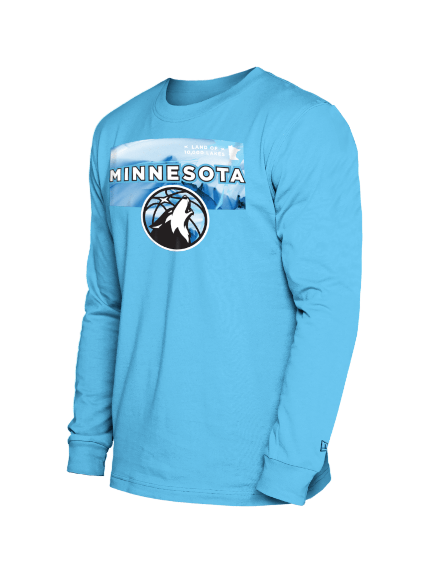 New Era T-Shirts Minnesota Timberwolves New Era NBA 24-25 City Edition Long Sleeve T-Shirt - Light Blue