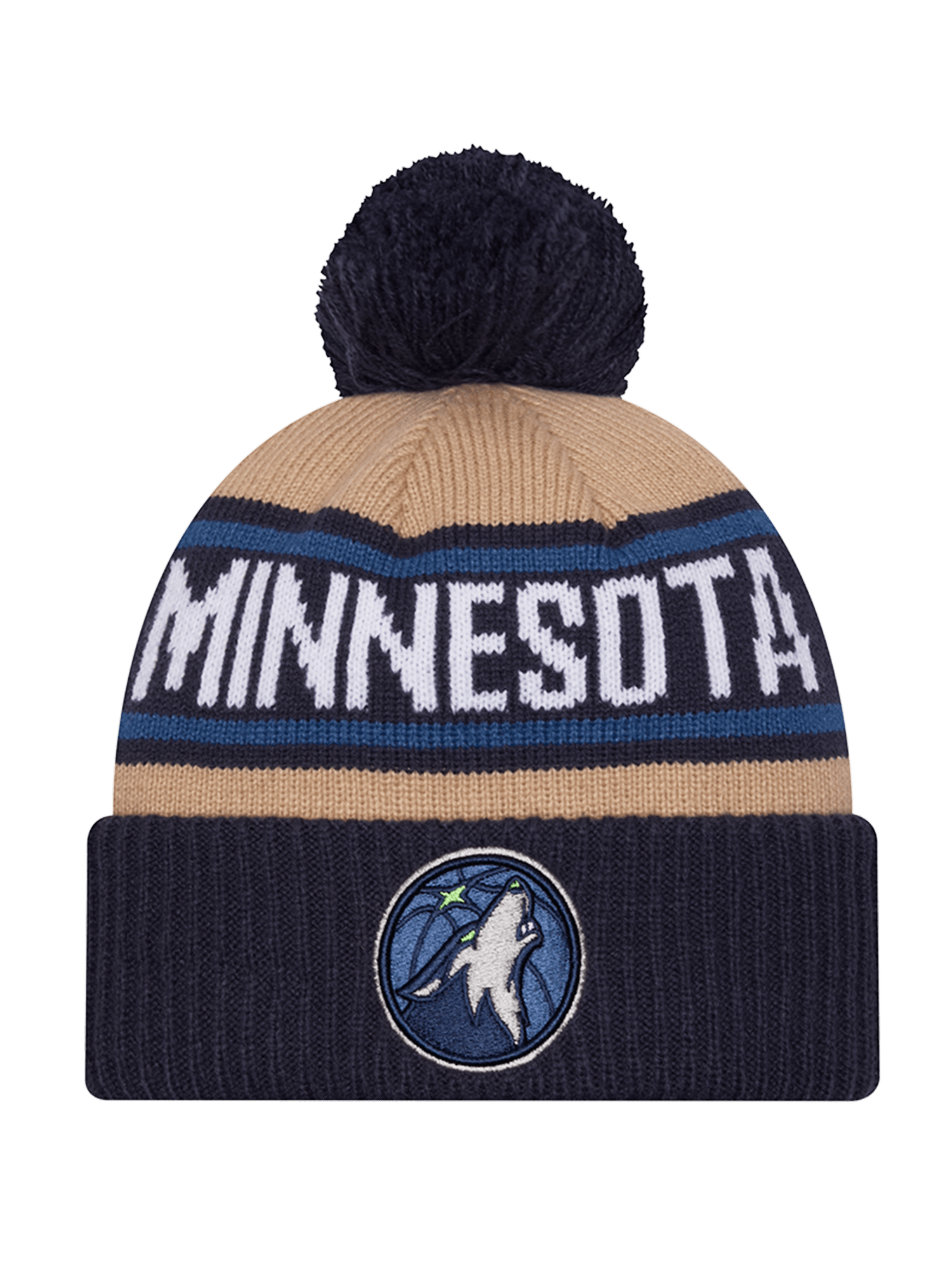 New Era Beanies Minnesota Timberwolves New Era NBA 24 Draft Knit Beanie - Tan