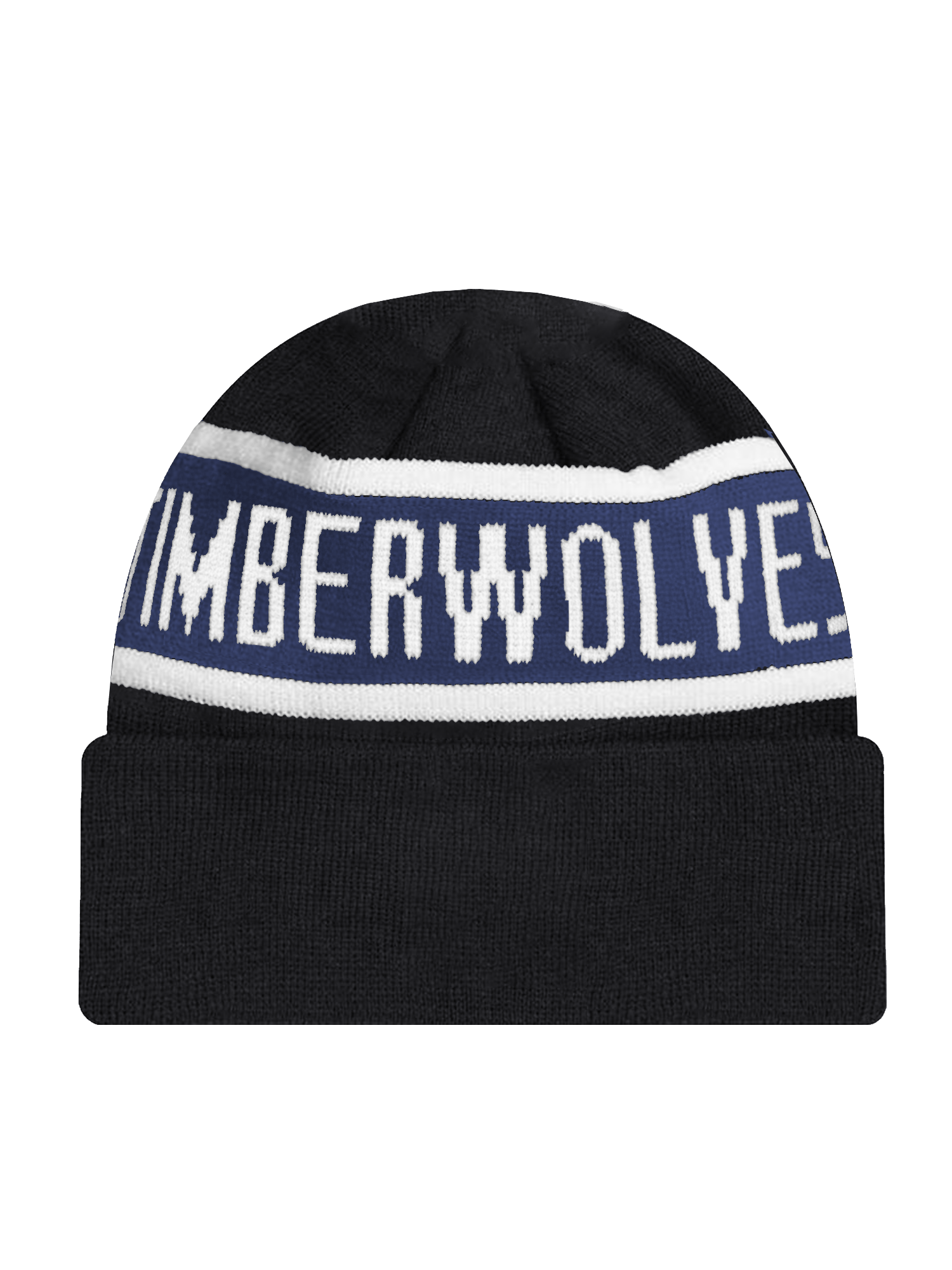 New Era Beanies Minnesota Timberwolves New Era NBA Spell Out Pomless Knit Beanie - Black
